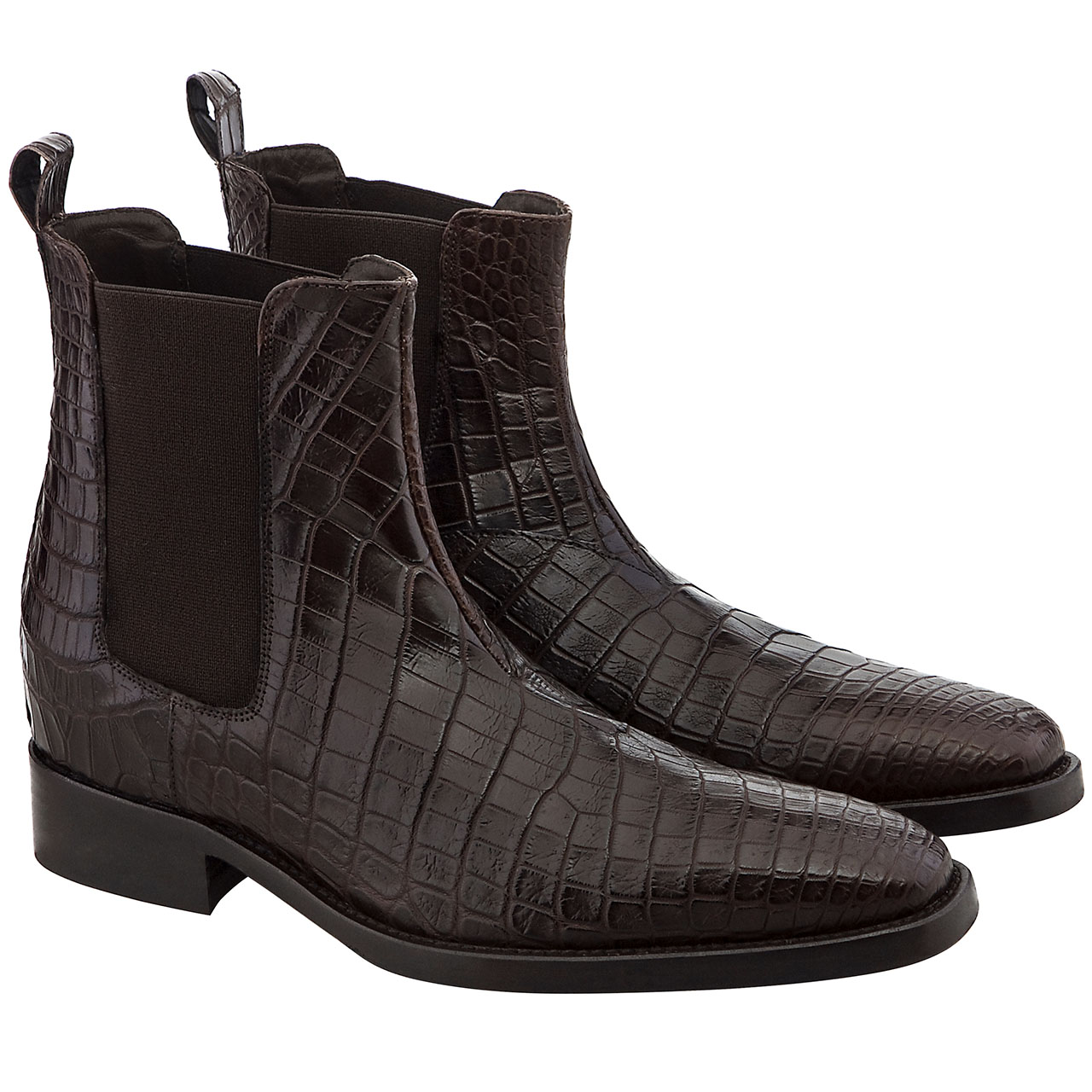 Cape Town - Bottes rehaussantes en Cuir de Crocodile de 6 à 8 cm en plus