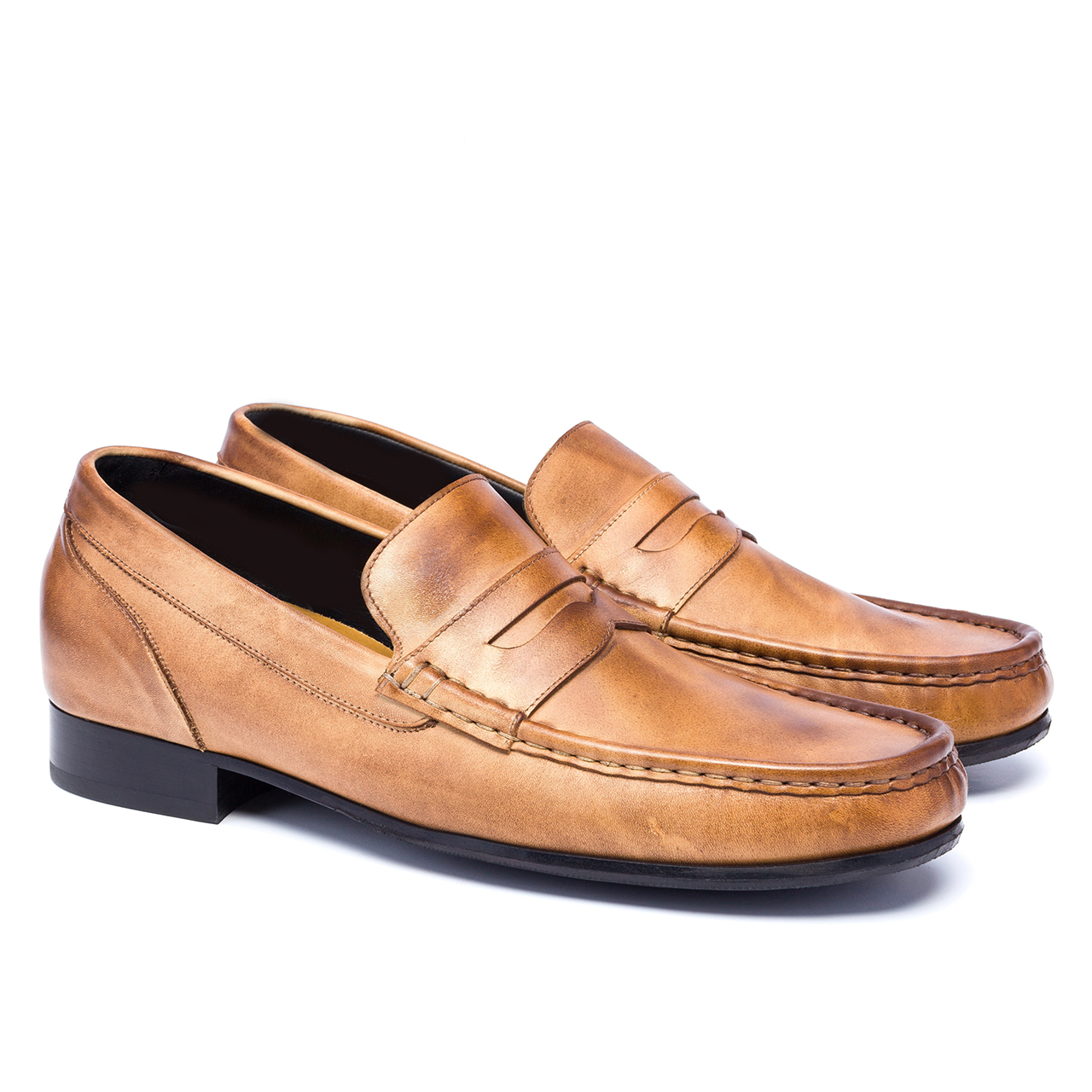 Oman - Elevator Loafers in Full grain Leather up to 2.6 inches