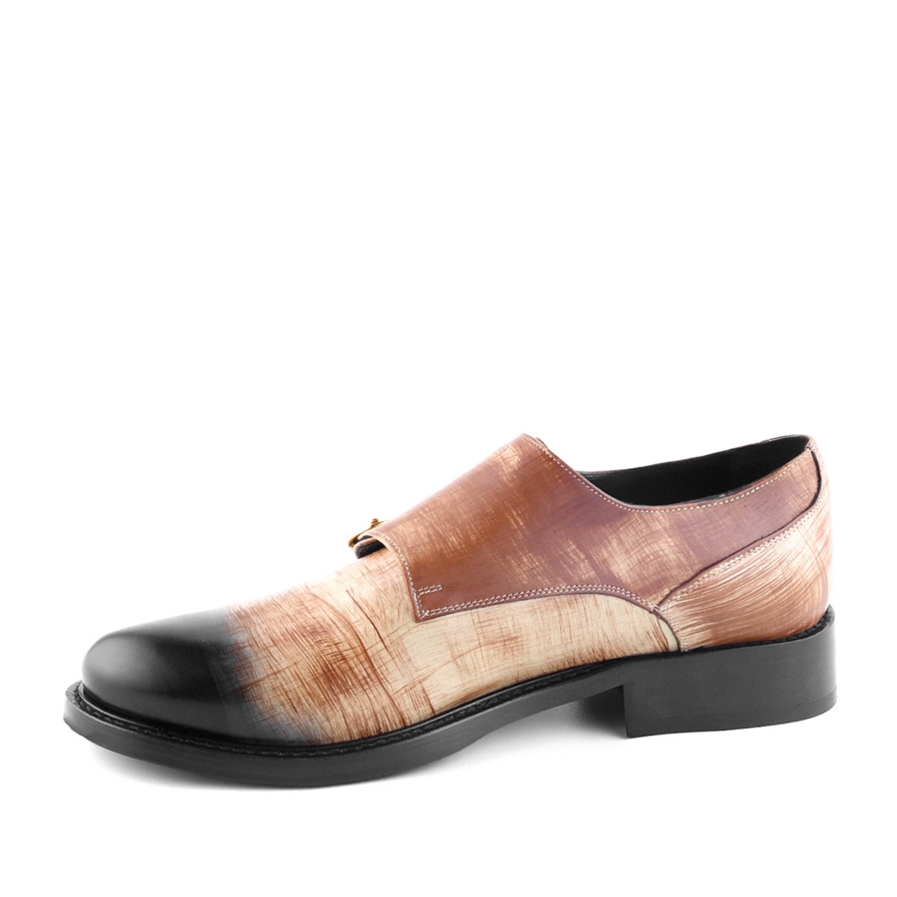 Corso Vittorio Emanuele - Scarpe Classiche con rialzo in Pelle Tamponata a mano Fino a 8 cm più alto