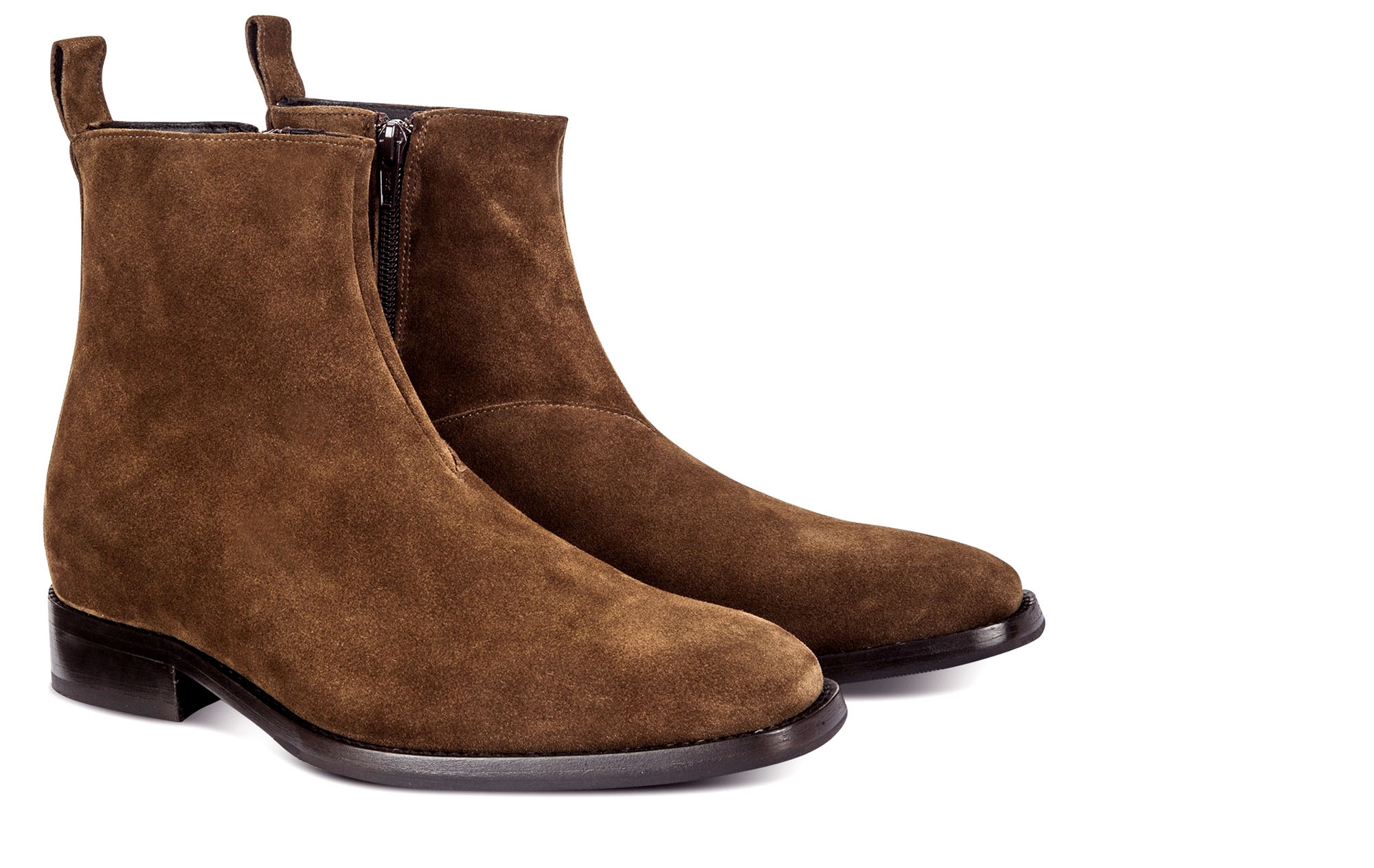 Arlington - Elevator Boots in Suede Leather from 2.4 to 4 inches