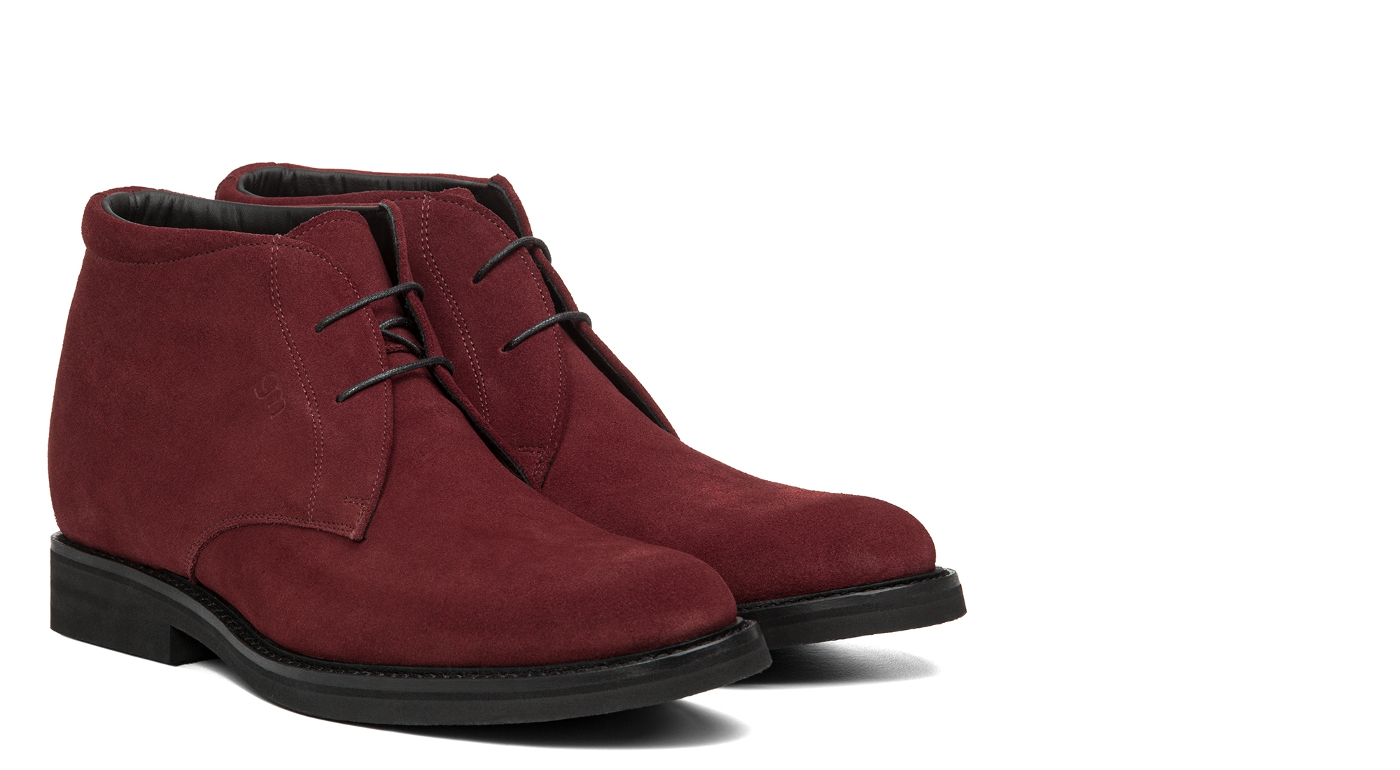 Quito - Bottines Courtes Rehaussantes en Cuir Daim de 6 cm à 8 cm en plus