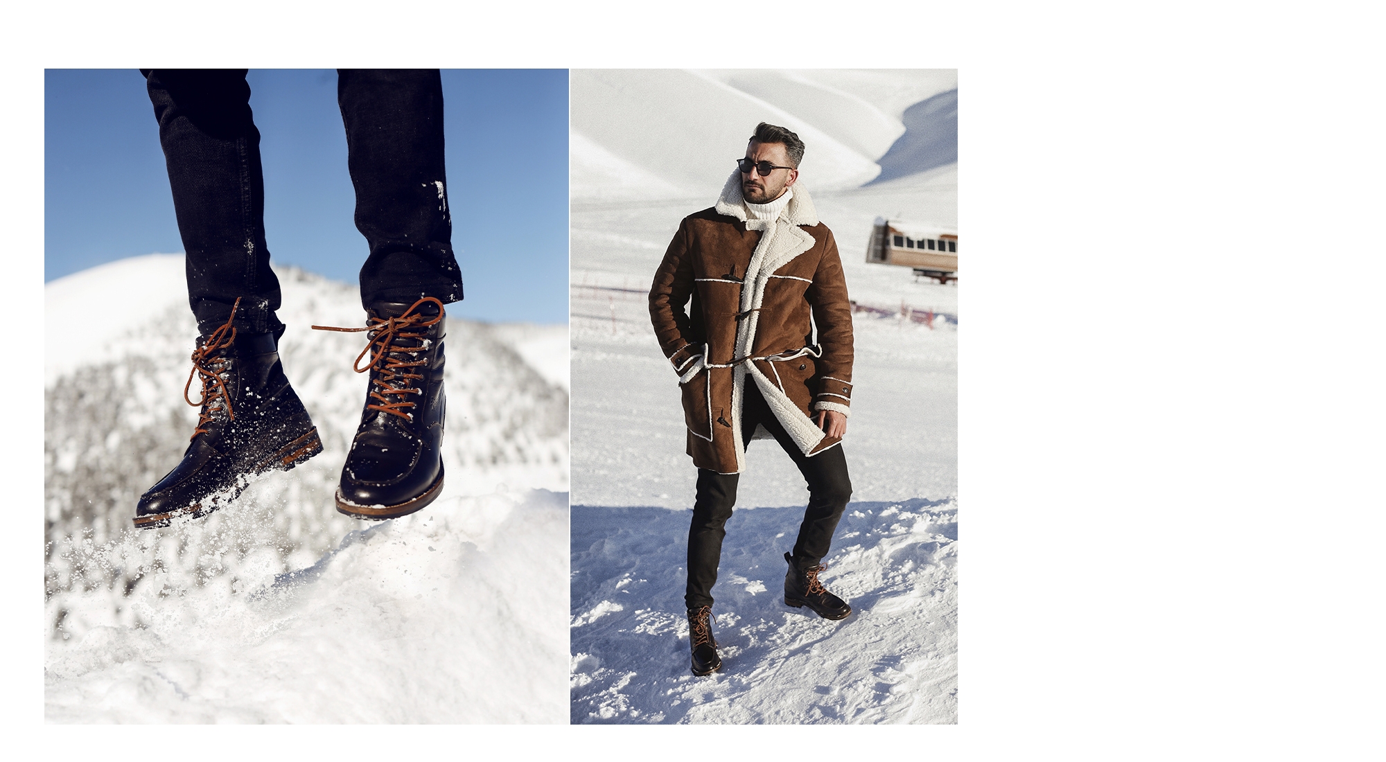 Courmayeur - Bottes rehaussantes en Cuir Pleine Fleur de 6 cm à 8 cm en plus