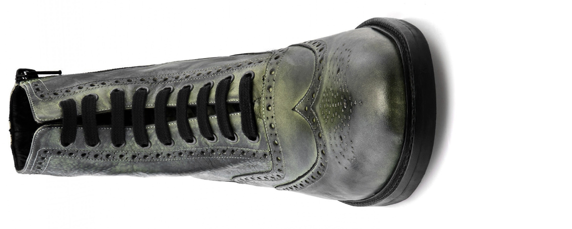 Boston - Bottes rehaussantes en Cuir Tamponné à la main de 6 cm à 10 cm en plus