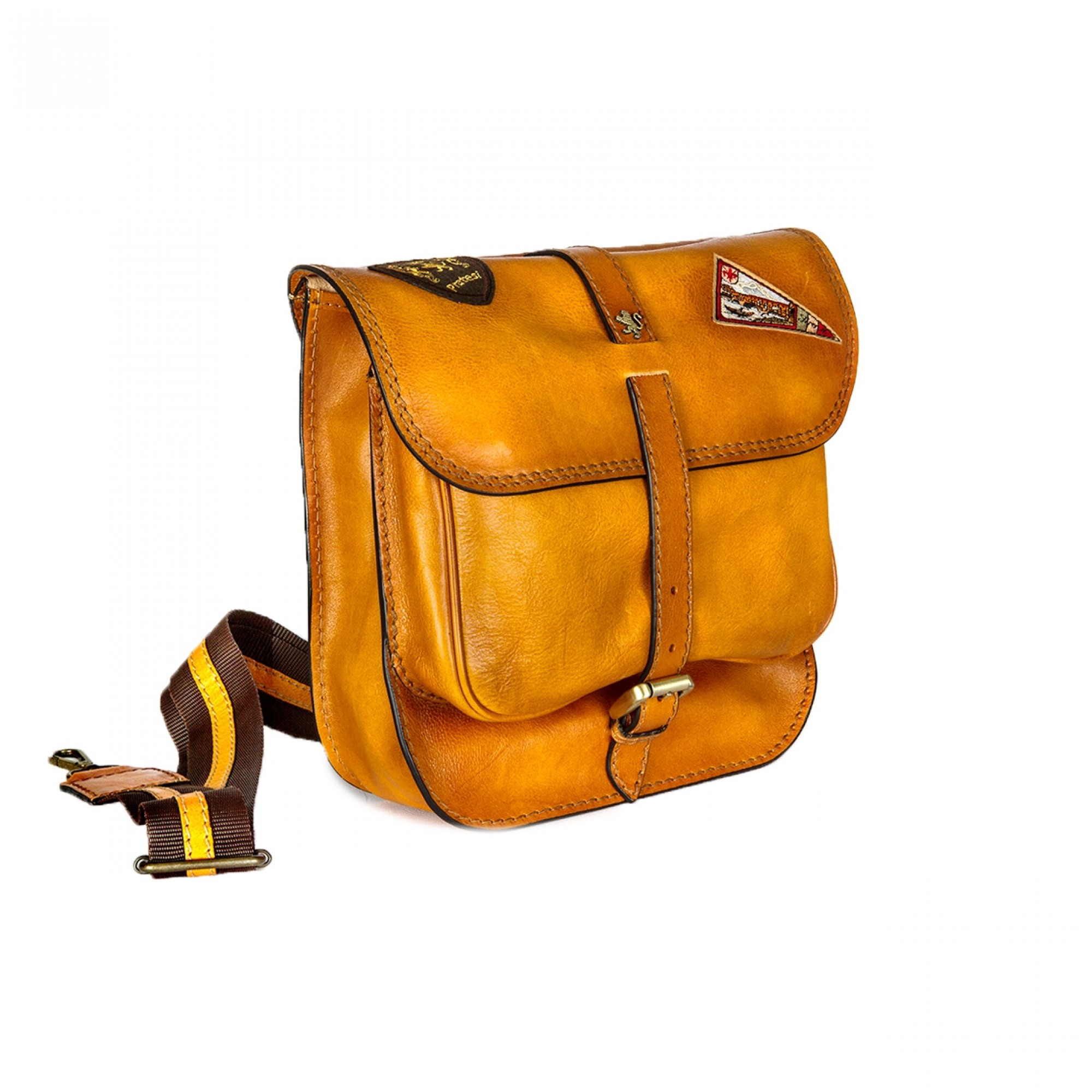 Bisaccia Cognac - Backpack in Vegetable-tanned Leather