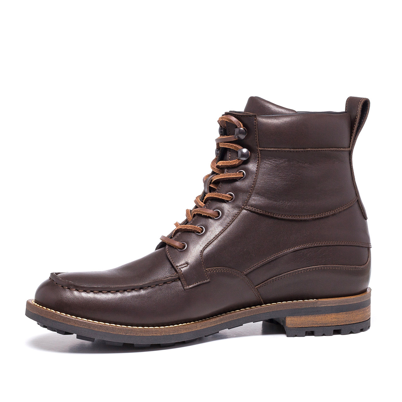 Courmayeur - Bottes rehaussantes en Cuir Pleine Fleur de 6 cm à 8 cm en plus