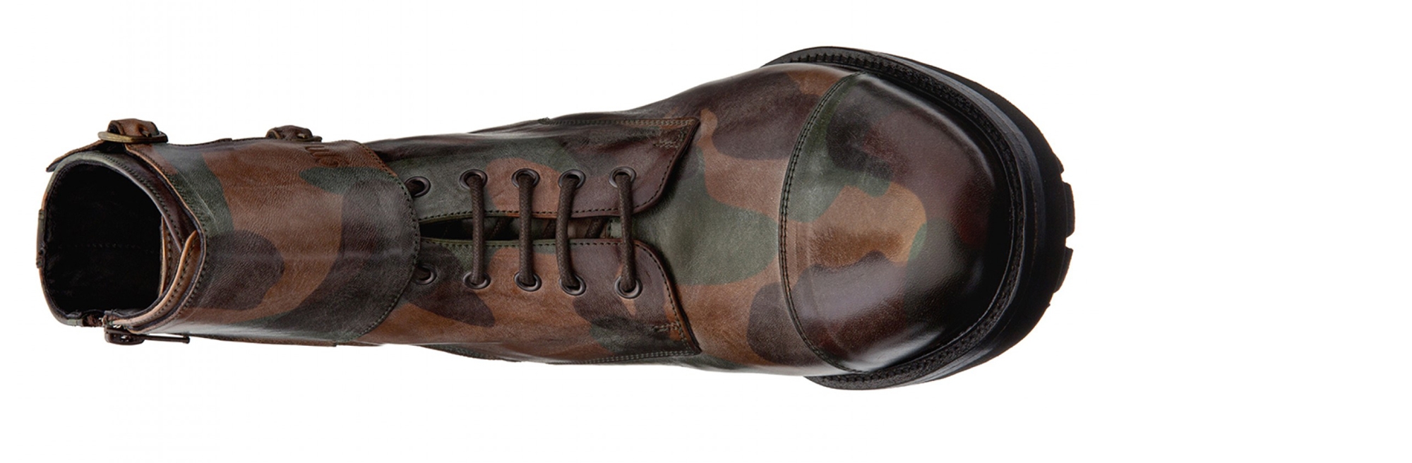Camouflage - Bottes rehaussantes en Cuir Pleine Fleur de 6 cm à 10 cm en plus