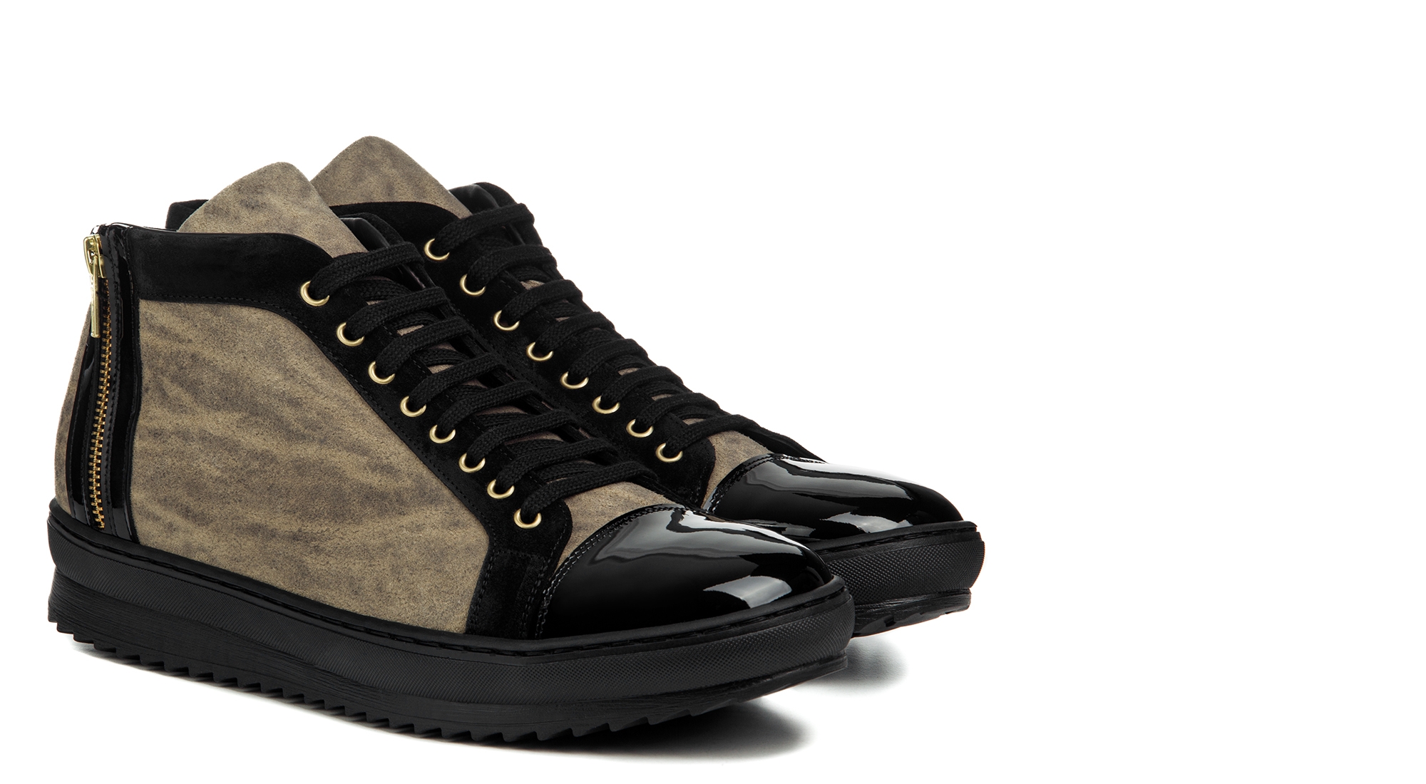 Bayonne - Sneakers con rialzo interno da uomo in Mix Pelle da 6 a 8 cm più alto
