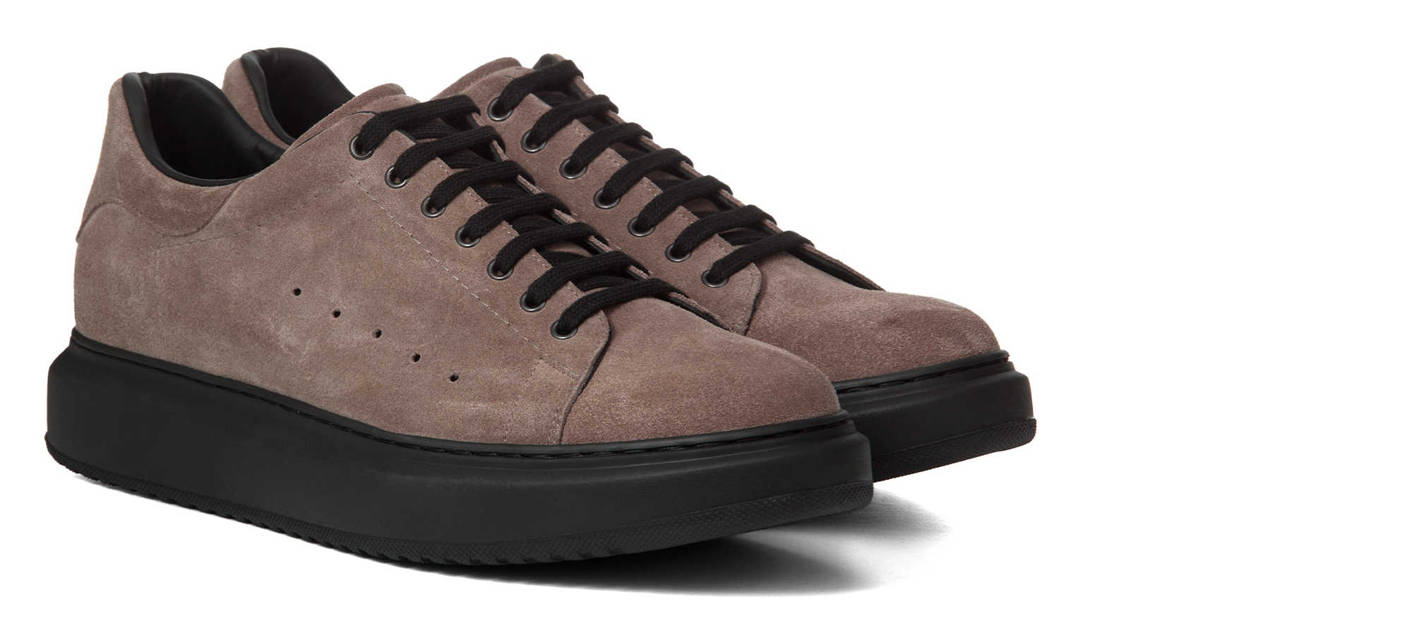 Johor - Baskets Rehaussantes en Cuir Daim de 6 cm à 8 cm en plus