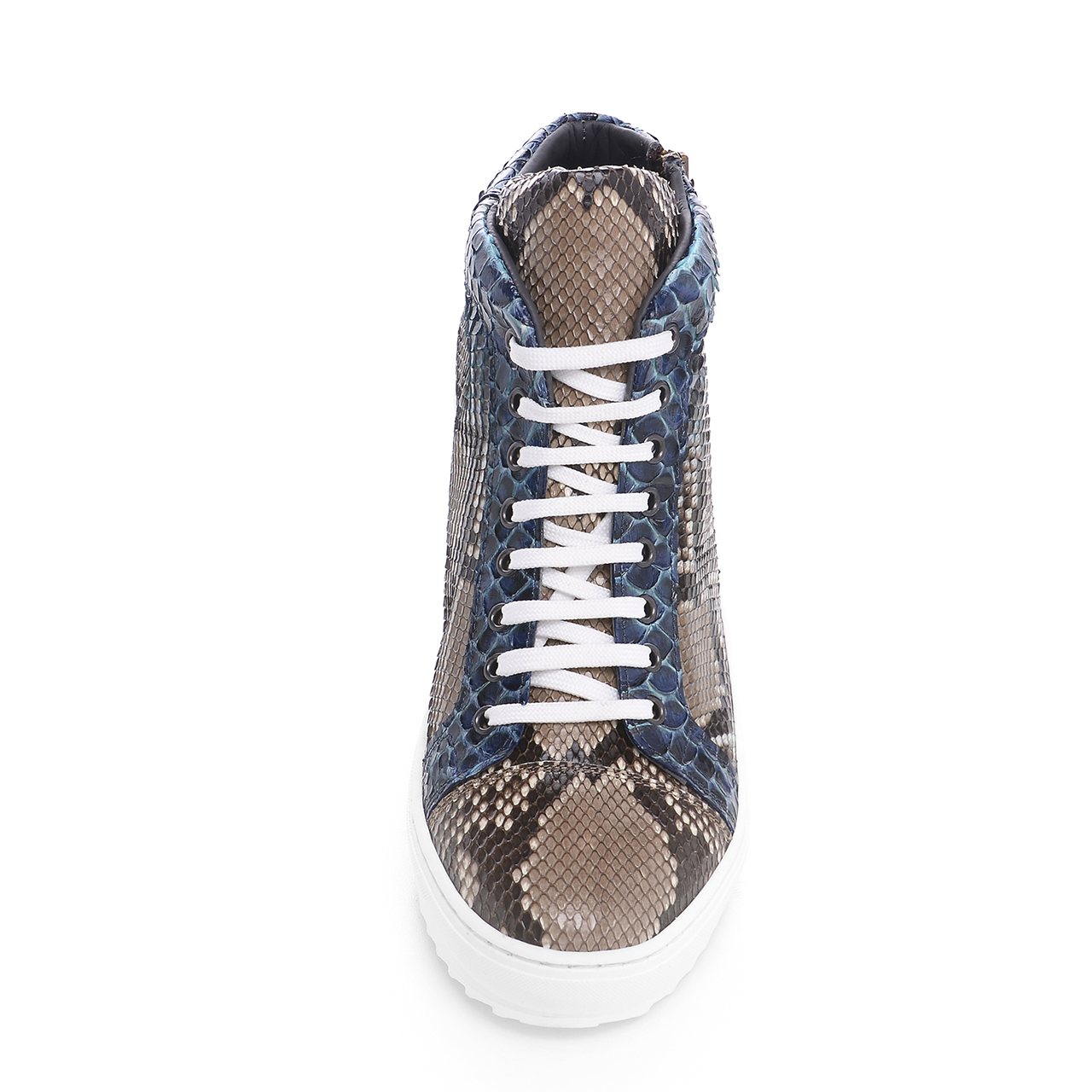 Key West - Elevator Sneakers in Python Leather from 2.4 to 3.1 inches