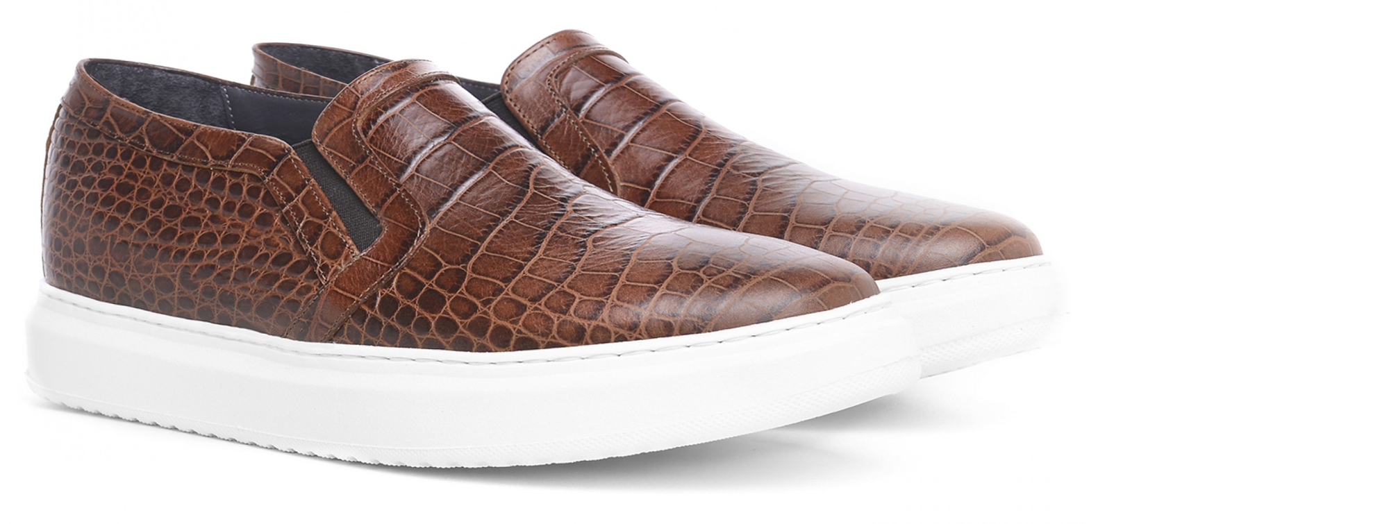 Boa Vista - Slip-On con rialzo in Pelle Pieno Fiore Stampato Fino a 6.5 cm più alto