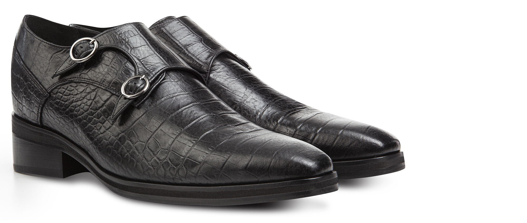 Creel -Classiche scarpe con rialzo con fibbia in Pelle da 12,5 cm più alto