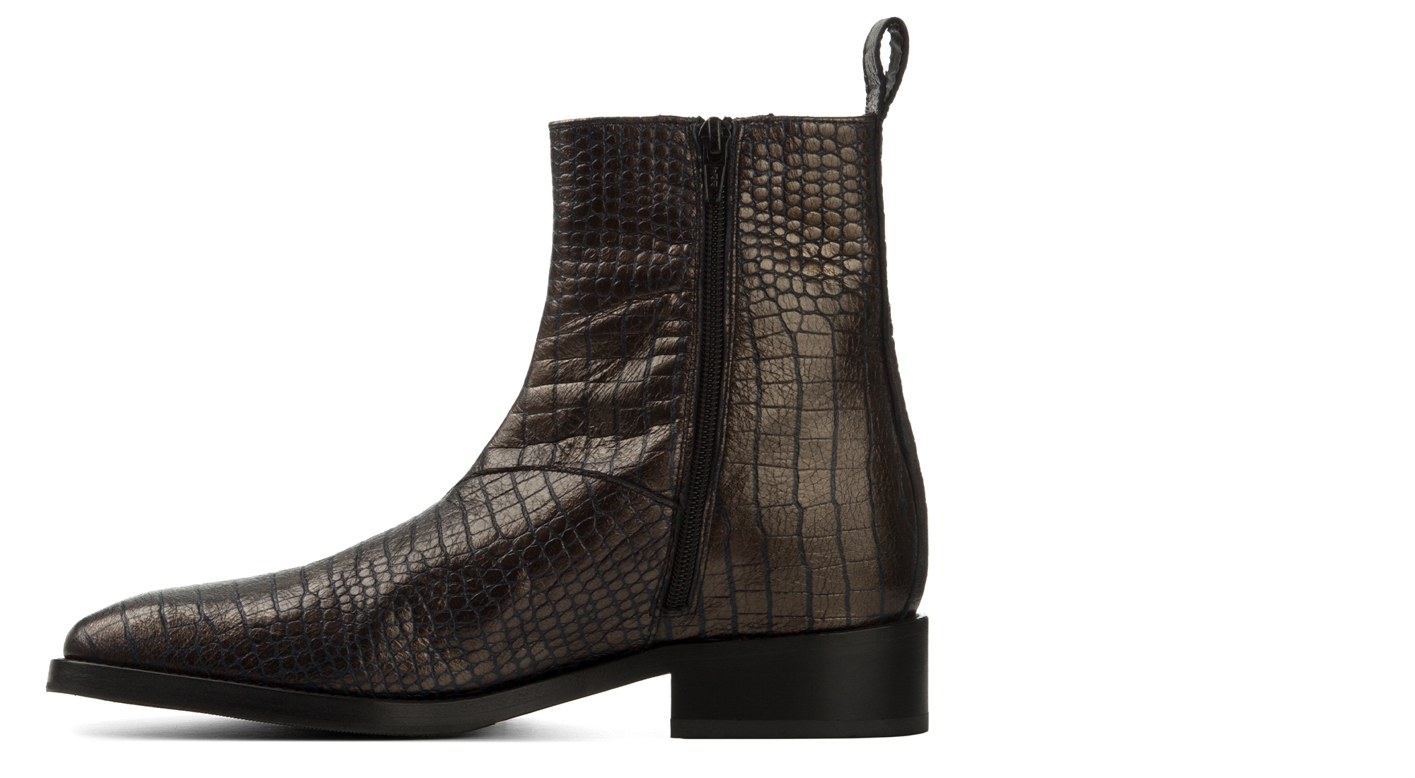 Lenox - Stivaletti Chelsea con rialzo da uomo in Pelle Stampa Coccodrillo da 6 a 10 cm più alto