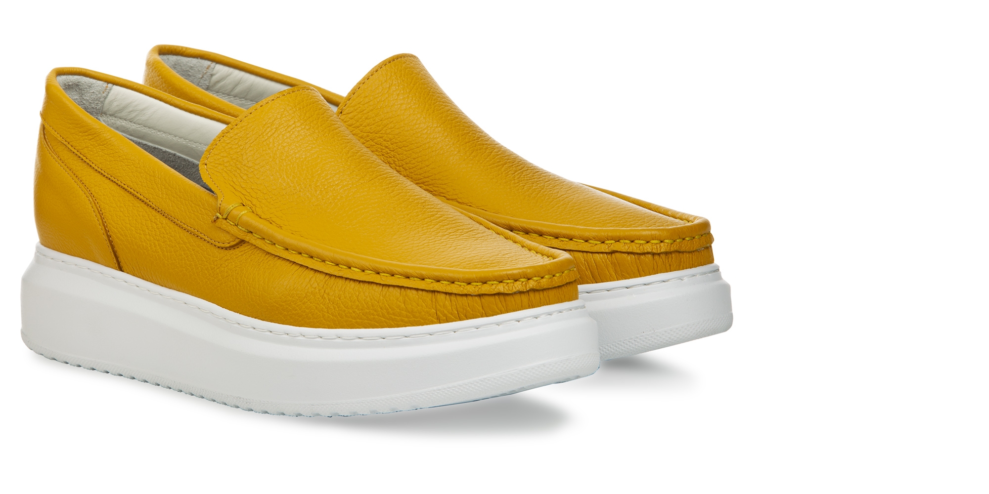 Cala D'Or - Mocassins Slip-On rehaussants en Cuir Cerf jusqu'à 7 cm en plus