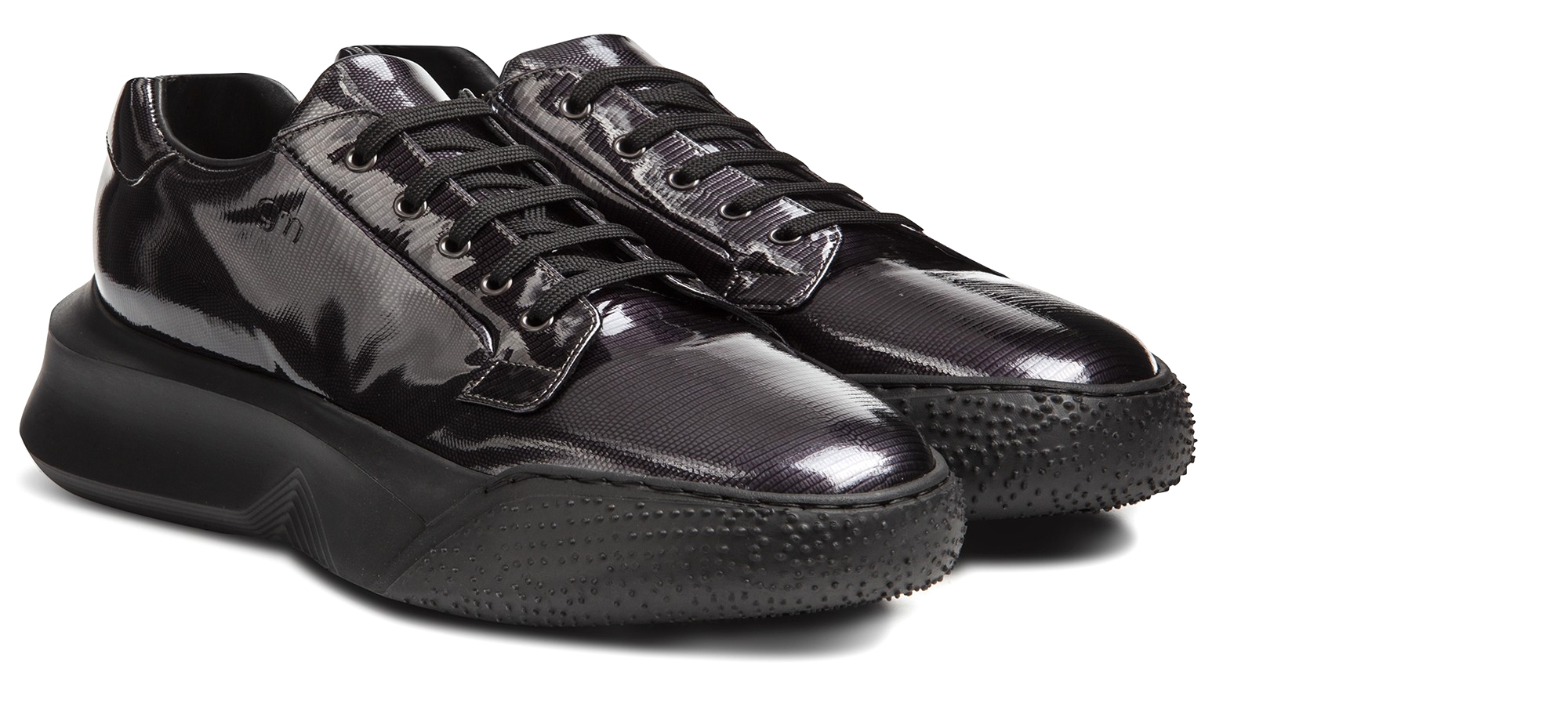 Biskra - Baskets rehaussantes en Cuir Vernis Effet Anaconda de 6 cm à 10 cm en plus
