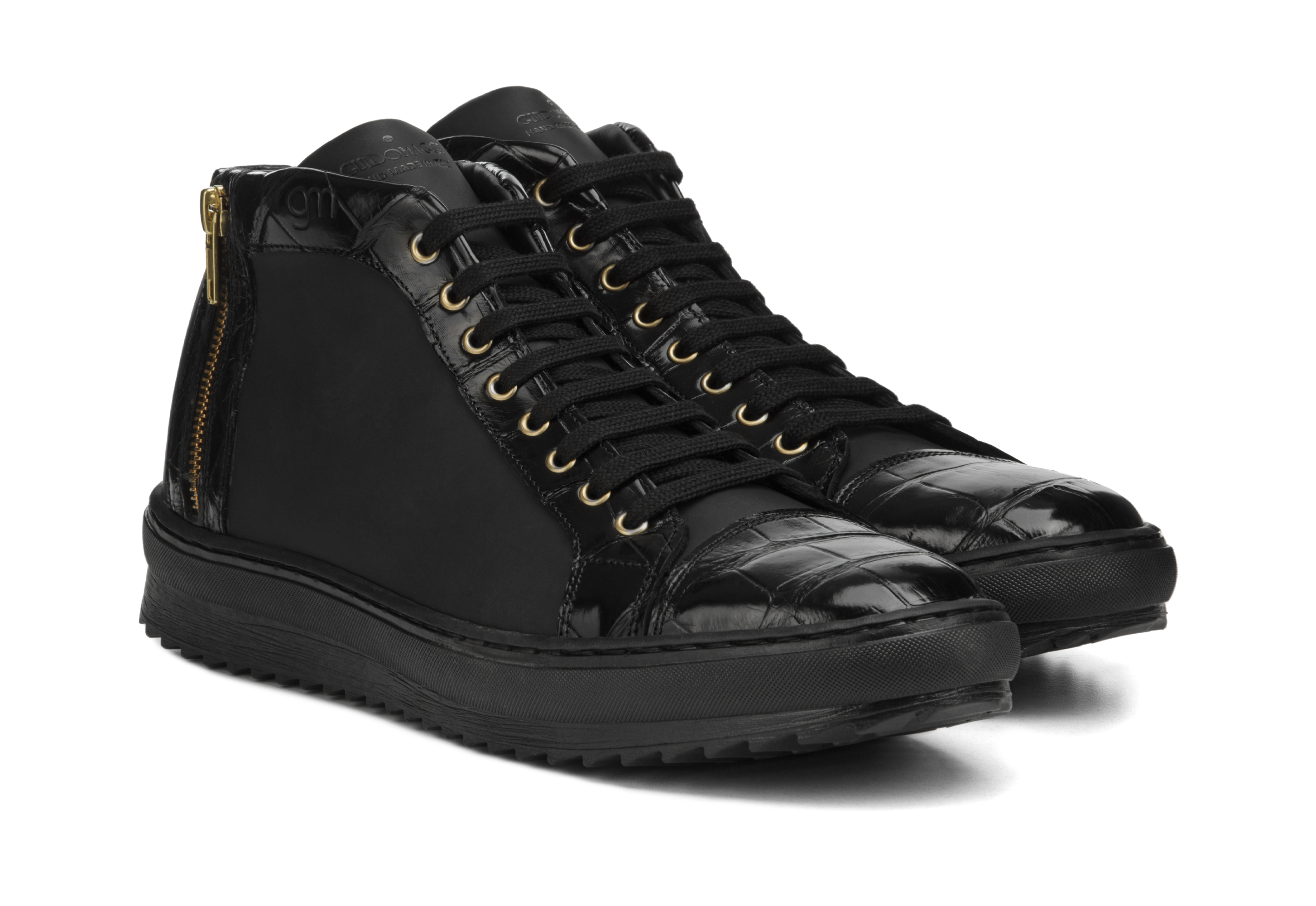 Herat - Elevator Sneakers in Crocodile Leather up to 2.75 inches
