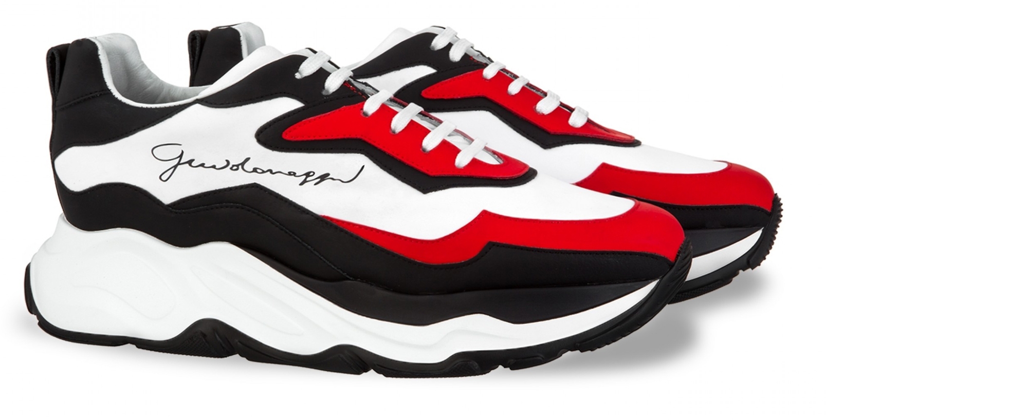 Giant Bull - Elevator Sneakers in Rubberized Effect Leather from 2.4 to 4.3 inches  