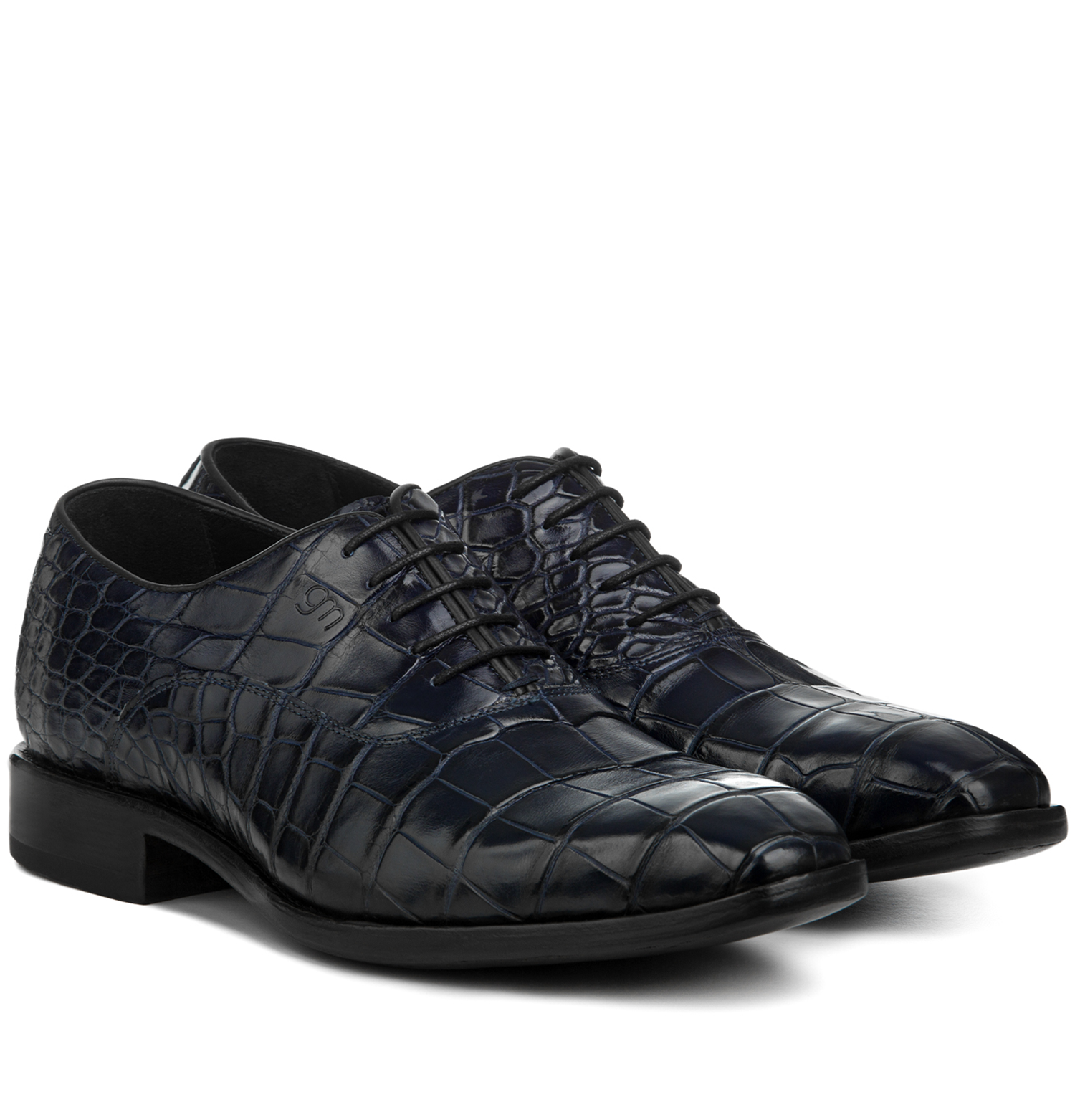 Esperia - Scarpe Classiche con rialzo da uomo in Pelle Coccodrillo da 6 a 8 cm più alto