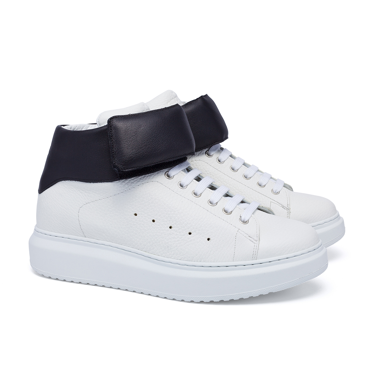 Buffalo - Elevator Sneakers in Full Grain Leather from 2.4 to 3.1 inches