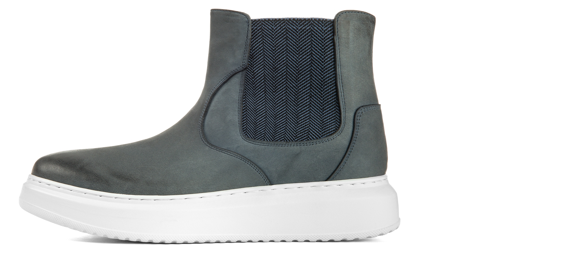 Alameda - Slip-On Rehaussants en Cuir Tamponné à la main de 6 à 8 cm en plus
