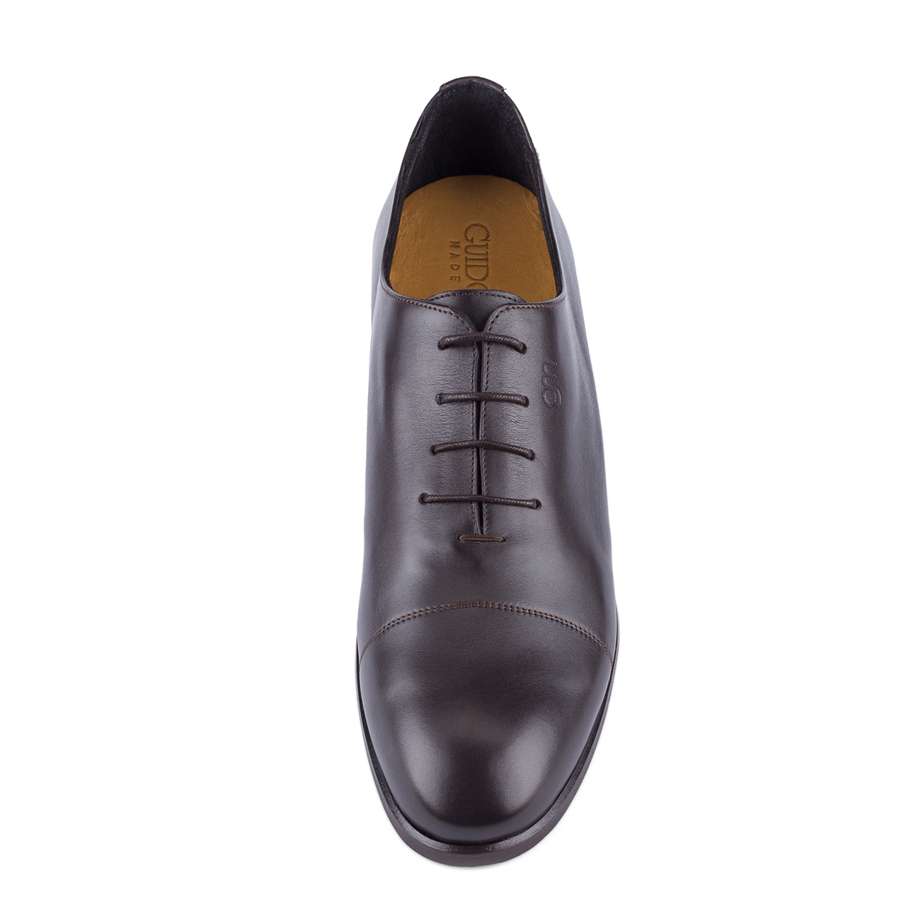 Oxford - Classiques chaussures rehaussantes en Cuir Pleine Fleur de 6 cm à 8 cm en plus
