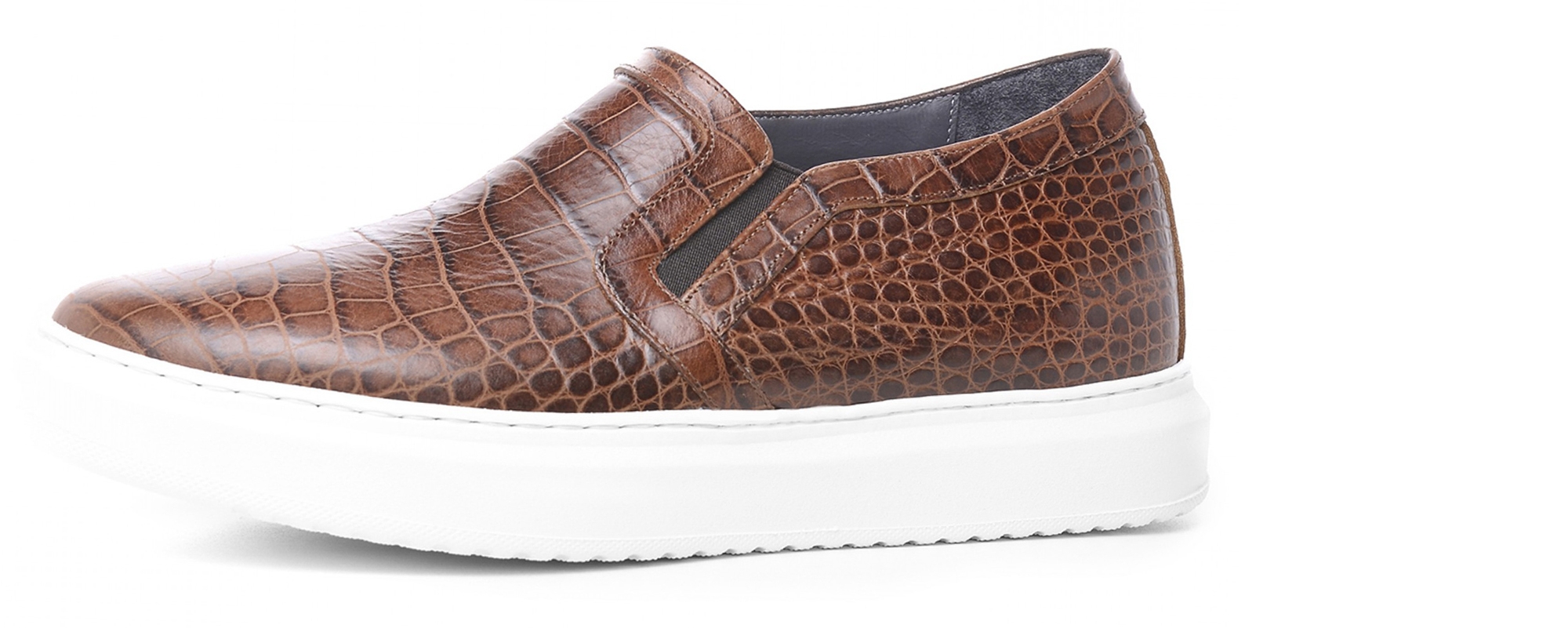 Boa Vista - Slip-On con rialzo in Pelle Pieno Fiore Stampato Fino a 6.5 cm più alto