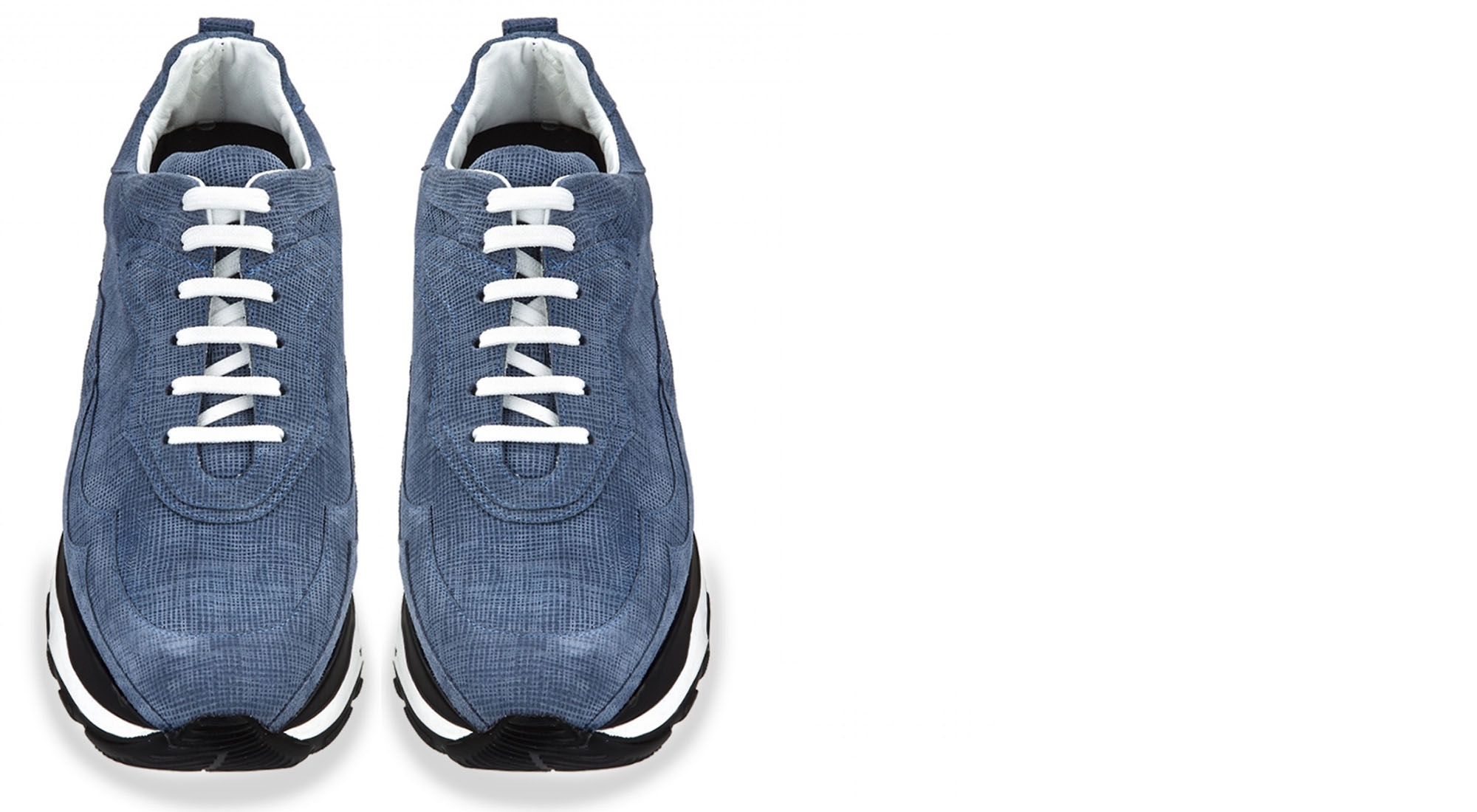 Giant Blue Epi - Elevator Sneakers in Blue Epi Leather from 2.4 to 4.3 inches  