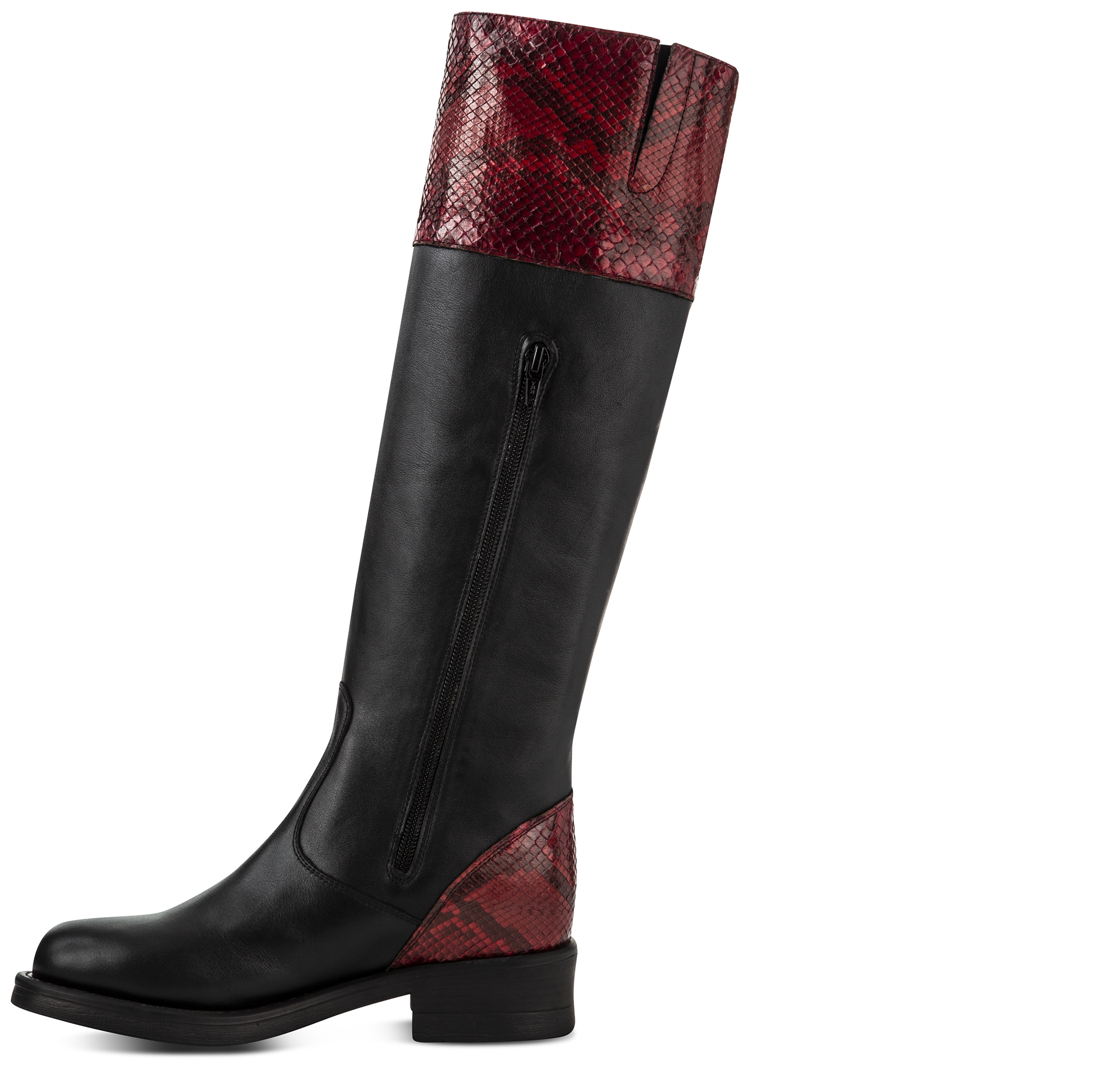 Geraldine W - Stivali da donna con rialzo in Mix di Pelle da 6 a 8 cm più alto