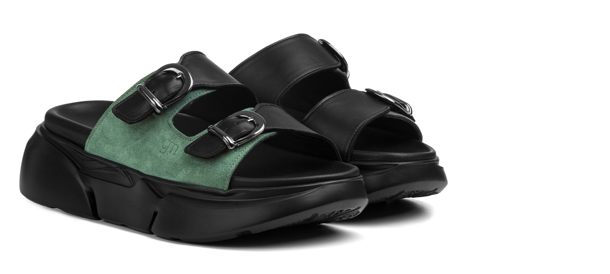 Clusane - Elevator Sandals in Mix of leathers up to 2.4 inches