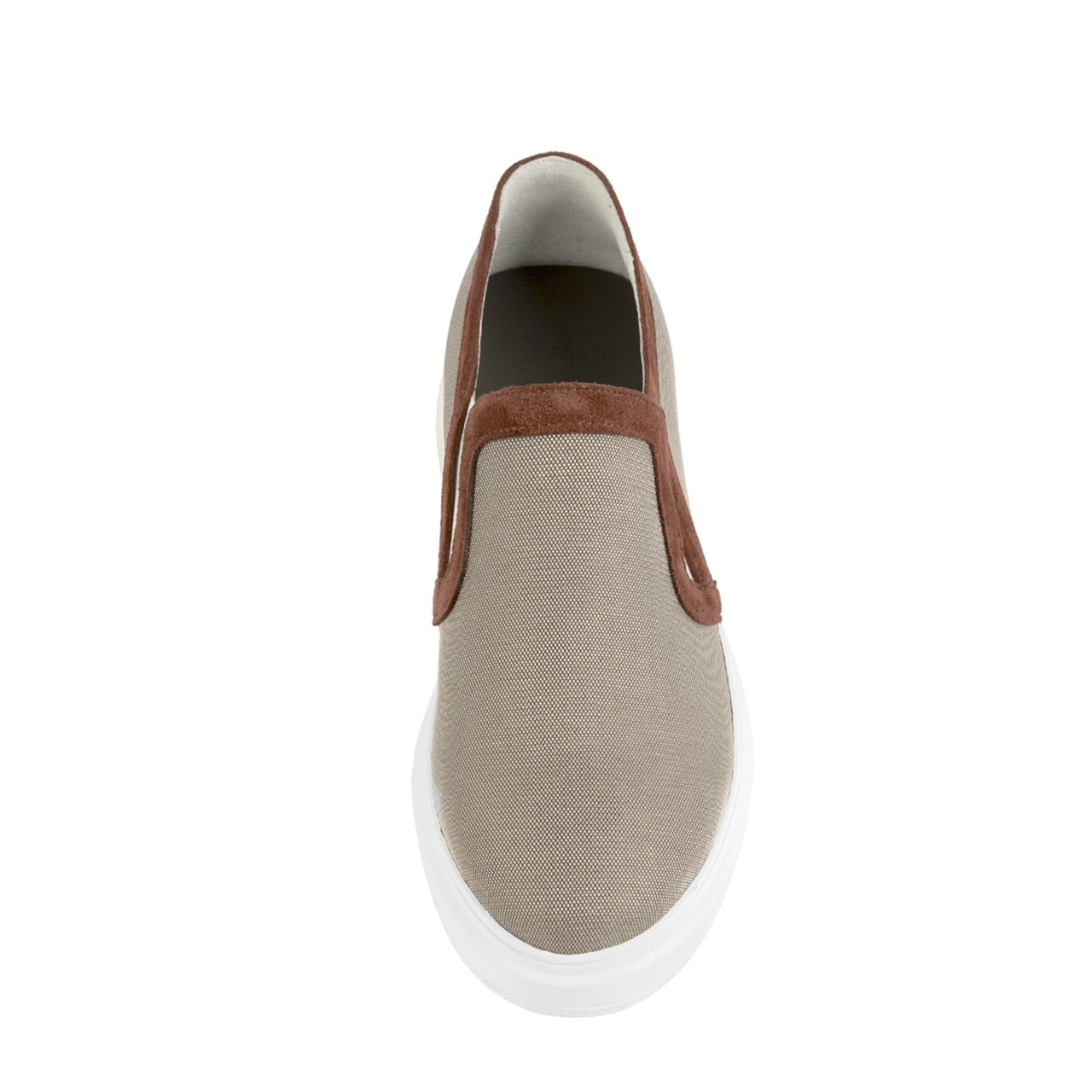 Boca Raton - Elevator Slip-Ons in Leather/fabric mix up to 6 cm