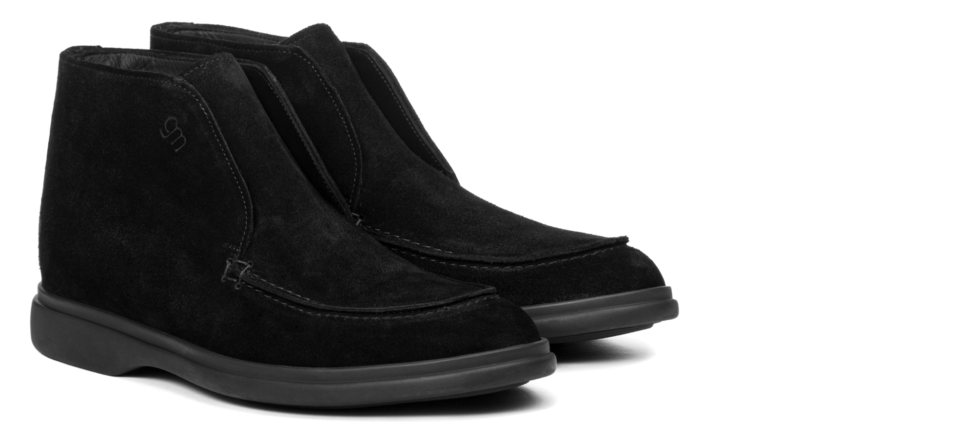 Clayton - Elevator Ankle Boots in Suede Leather from 2.4 to 3.1 inches