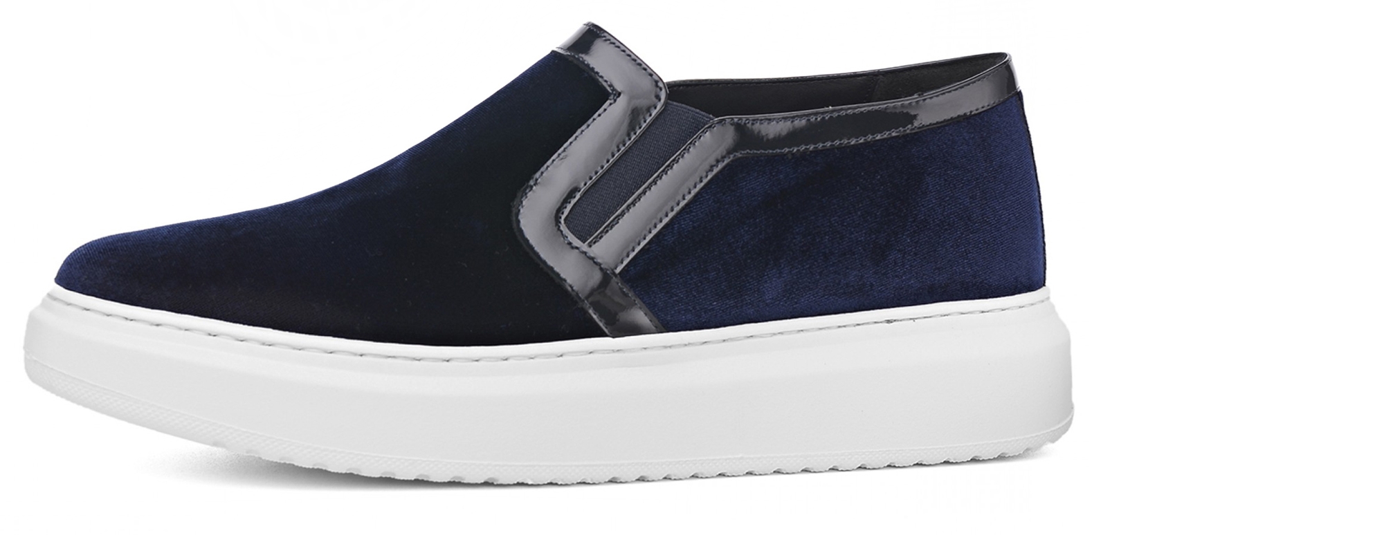 Cadiz - Slip-Ons con rialzo in Mix Pelle/Tessuto fino a 6,5 cm più alto