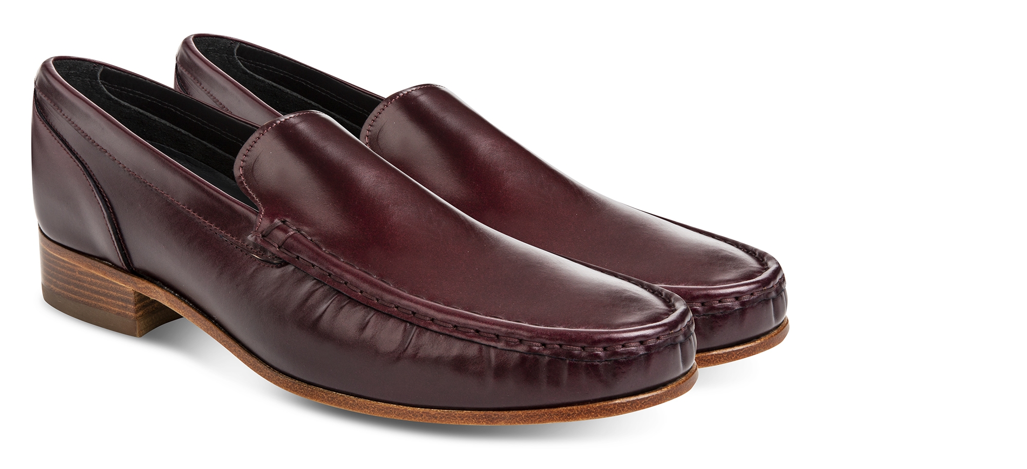 Elvas - Elevator loafers in Shell cordovan Leather from 2.4 to 3.1 inches