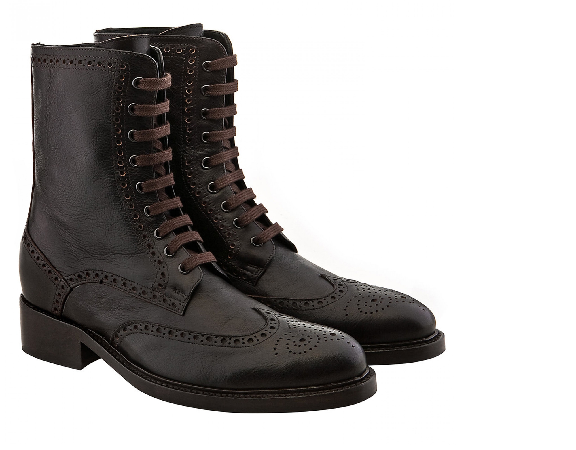 Ischia - Bottes rehaussantes en Cuir Pleine Fleur de 6 cm à 10 cm en plus