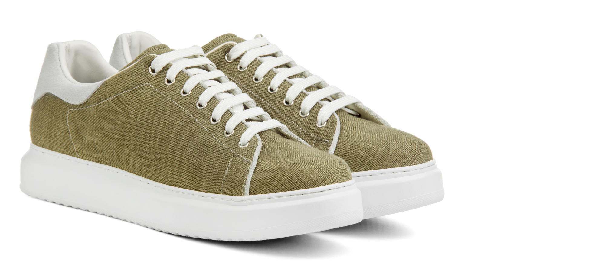 Ginostra - Sneakers con rialzo interno in Tessuto Raffia da 6 a 8 cm più alto