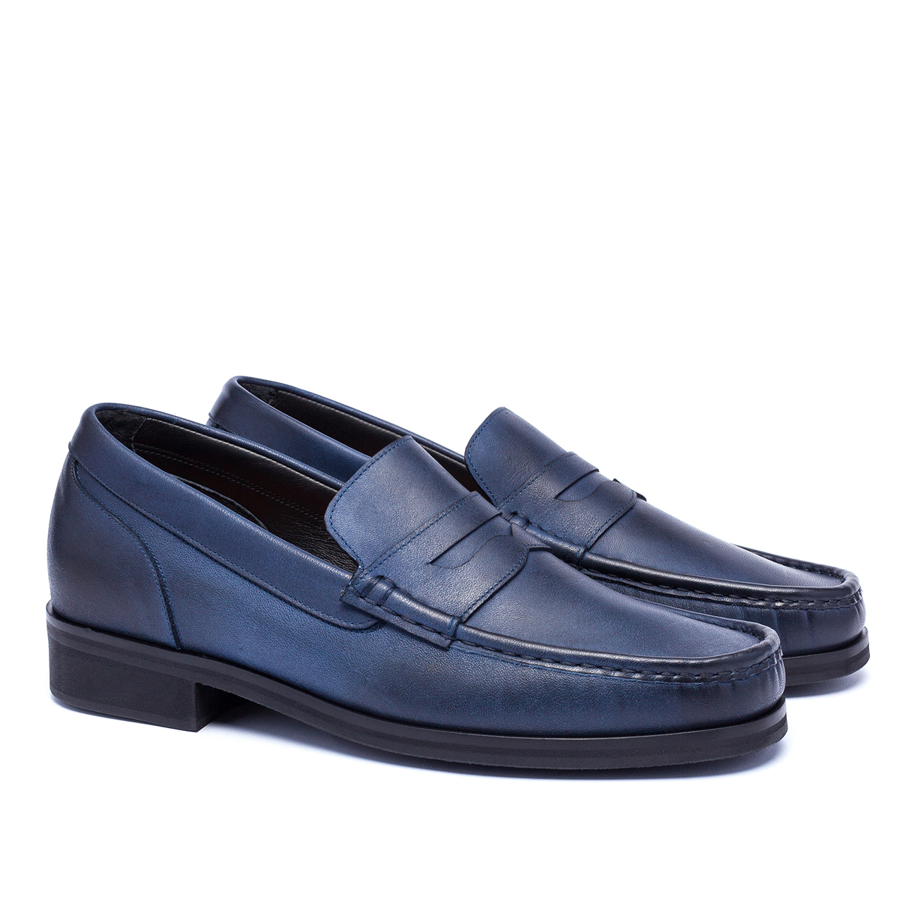  Pesaro - Elevator Loafers in Full grain Leather up to 2.6 inches