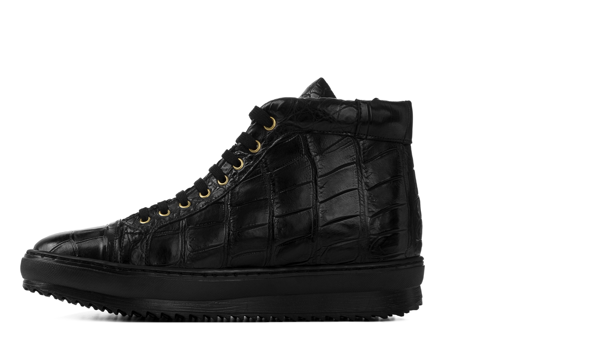 Erice - Sneakers con rialzo da uomo in Pelle Coccodrillo fino a 7 cm più alto
