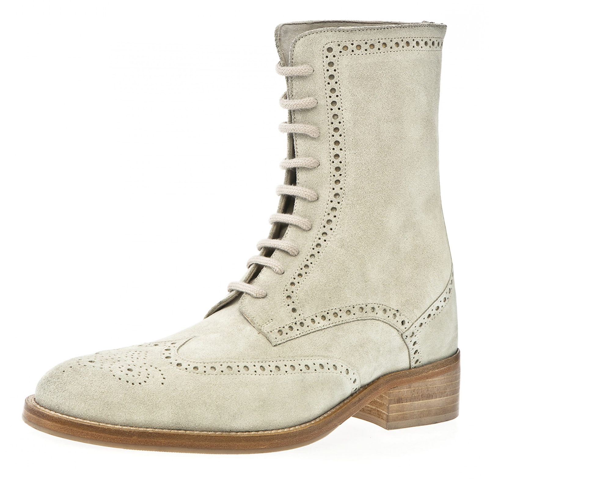 Gloria W-  Women's Elevator Boots in Suede Leather from 2.4 to 4 inches