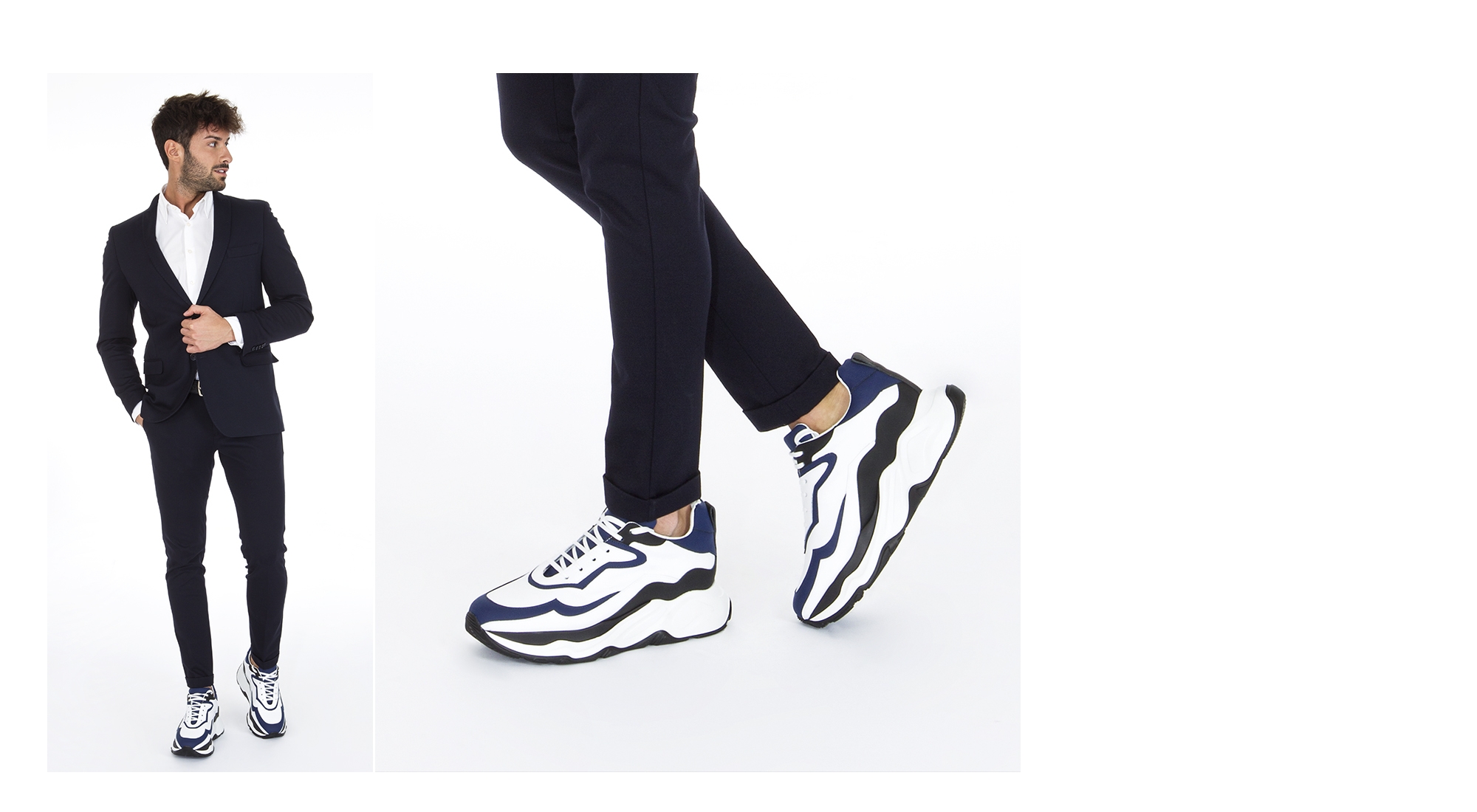 Giant Dragon - Elevator Sneakers in Rubberized Effect from 2.4 to 4.3 inches