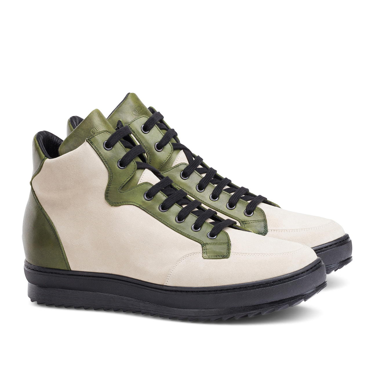 Beirut - Elevator Sneakers in Mix of leathers from 2.4 to 4 inches
