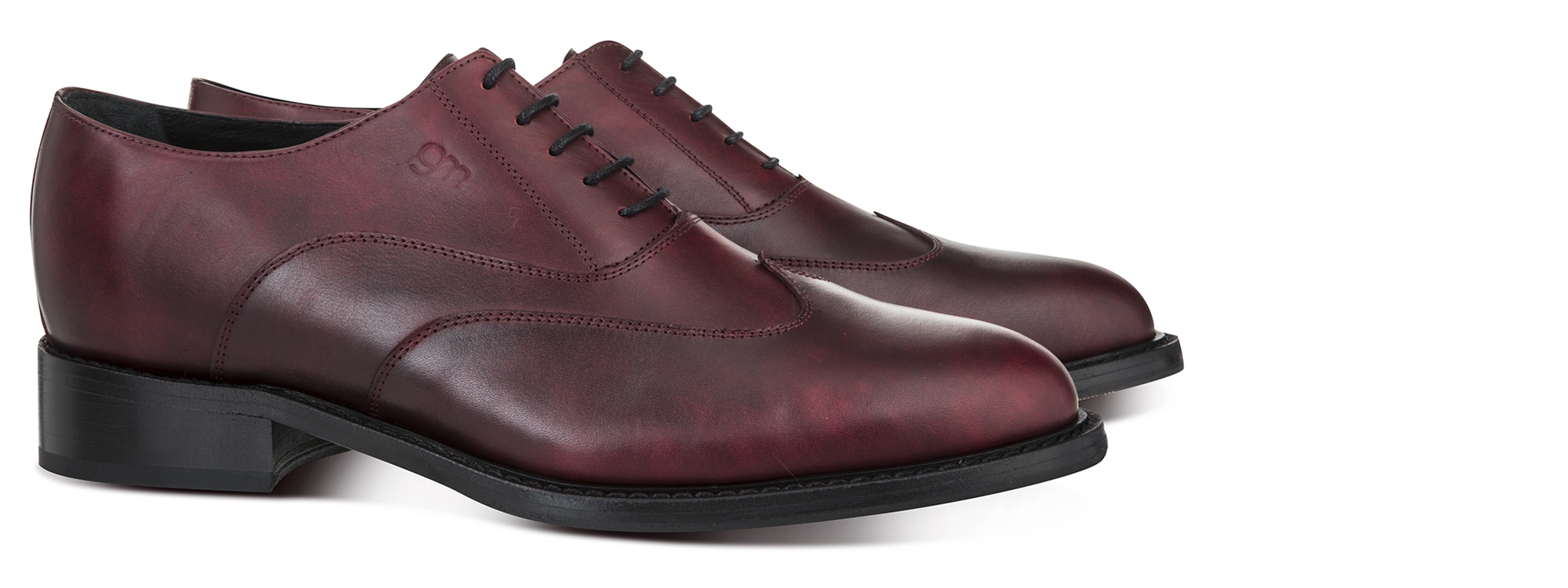 Alika - Elevator Shoes in Hand Bufferd Leather from 2.4 to 3.1 inches 