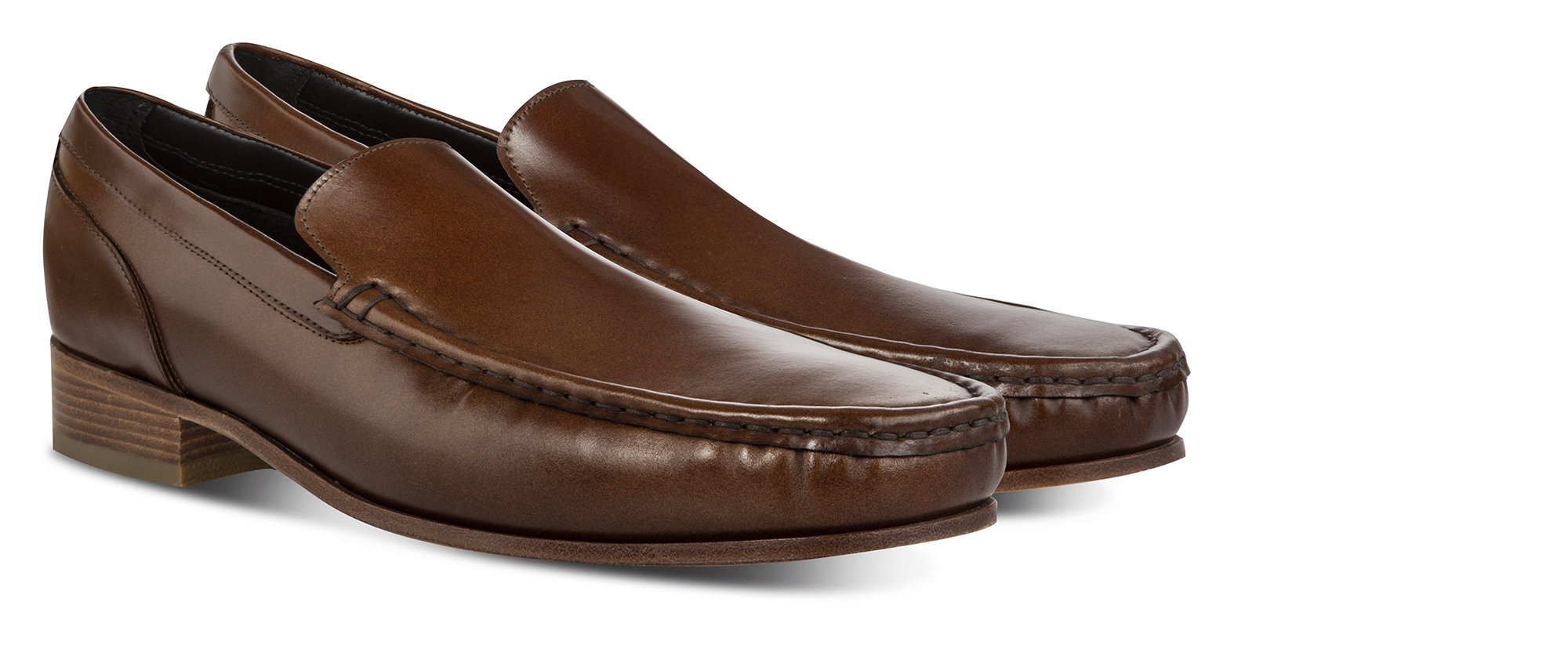 Fujaira -  Mocassins rehaussants en Cuir Shell Cordovan jusqu'à 6,5 cm en plus