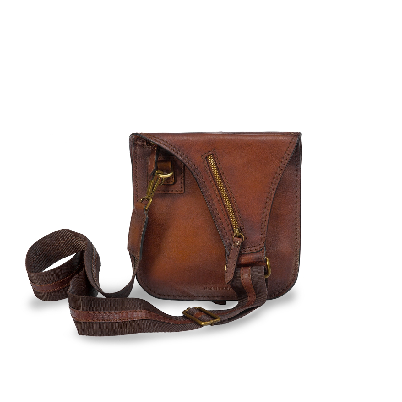 Bisaccia Brown - Sac à dos en cuir