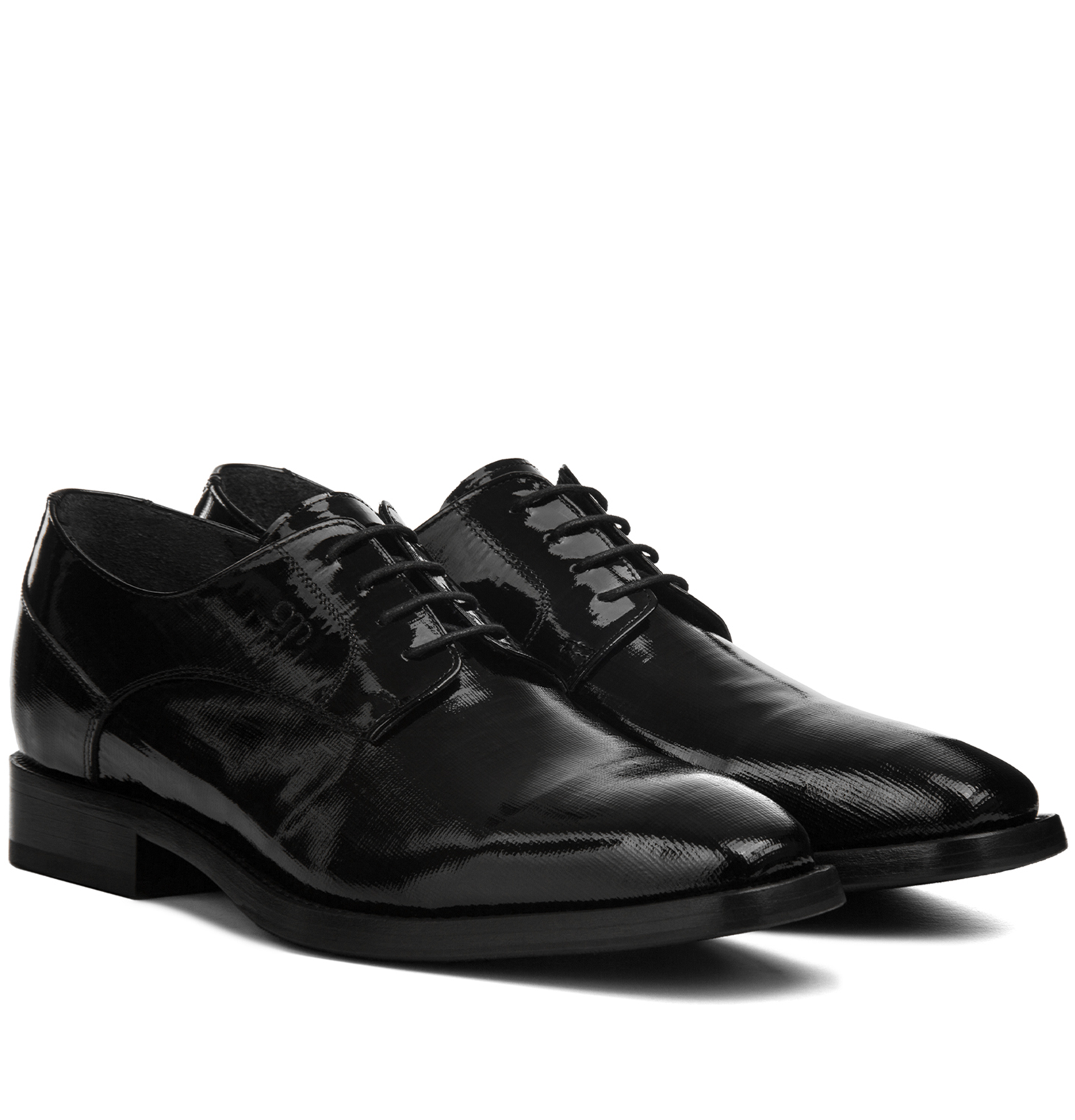 Bardolino - Scarpe Classiche con rialzo in Pelle Effetto Vernice Canapato da 6 a 8 cm più alto