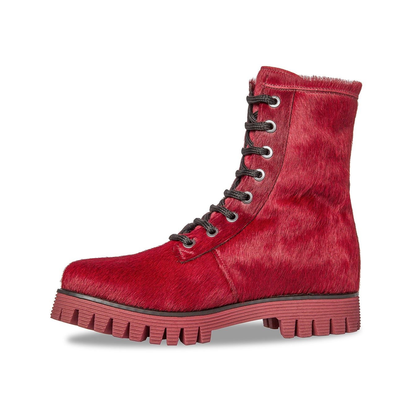  Red fox - Elevator Boots in Pony skin leather from 2.4 to 3.1 inches