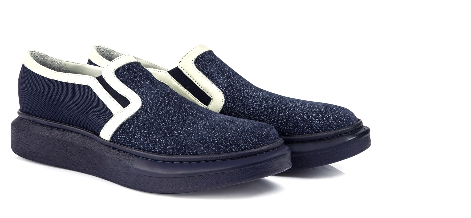 Agua - Elevator Slip-Ons in fabric up to 2.4 inches