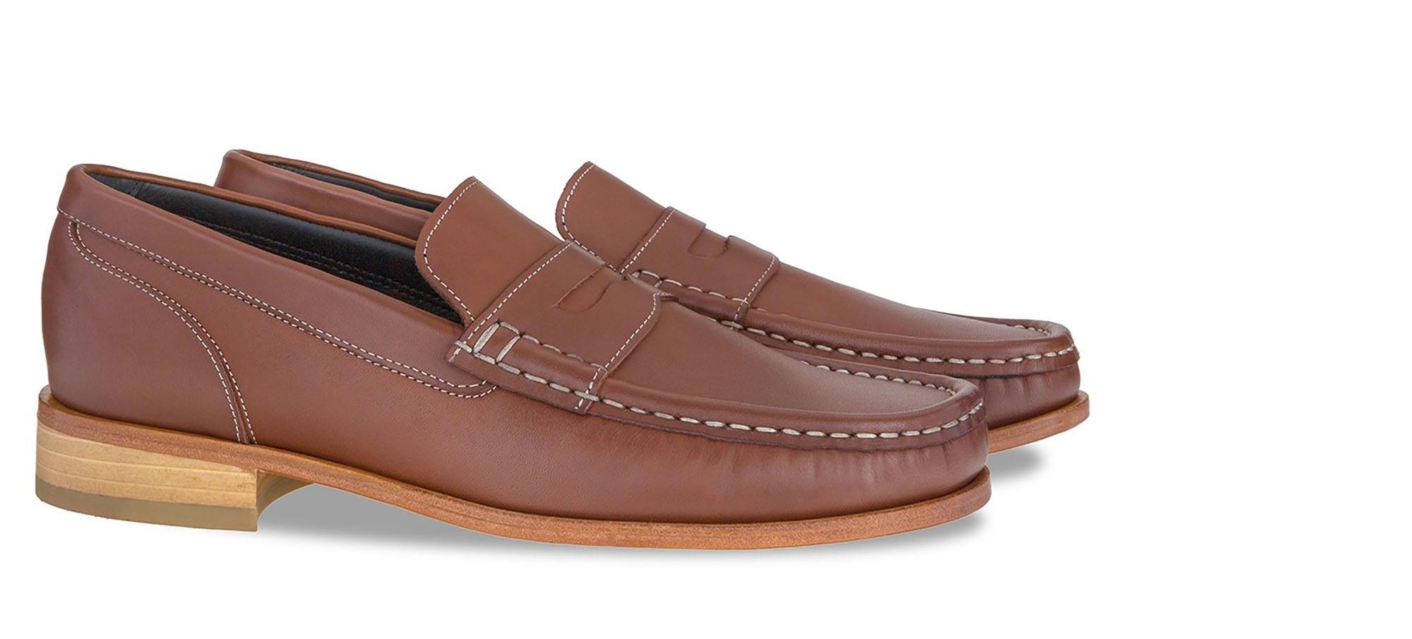 Aberdeen - Mocassins rehaussants en Cuir Pleine Fleur jusqu'à 6,5 cm en plus