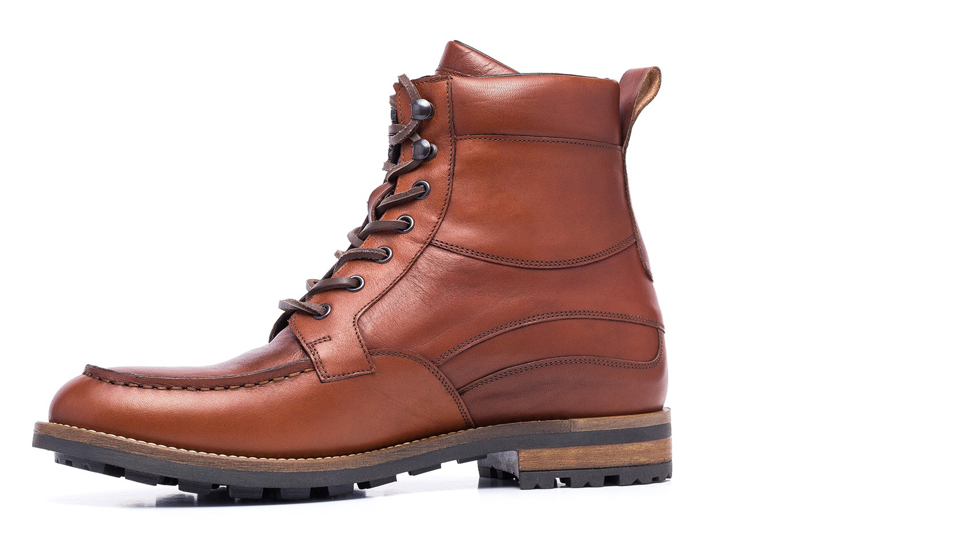  Norway - Elevator Boots in Full grain Leather from 2.4 to 3.1 inches