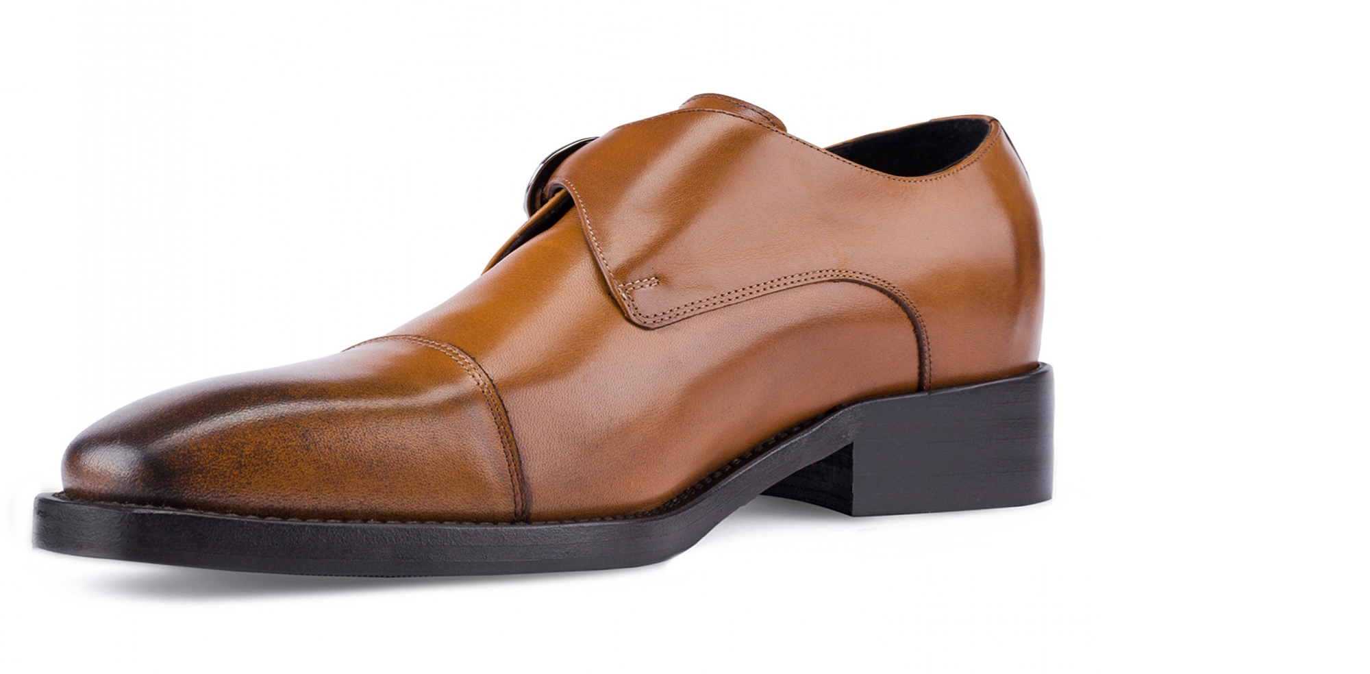  Phoenix - Elevator Shoes in Full Grain Leather from 2.4 to 3.1 inches