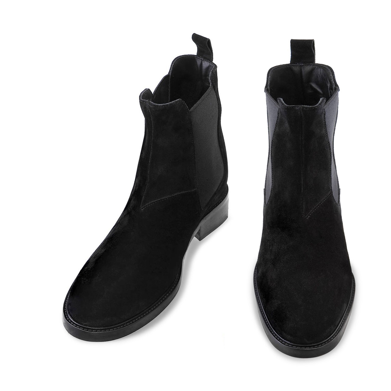 Chelsea - Stivaletto Chelsea con rialzo in Pelle Scamosciato da 6 a 8 cm più alto
