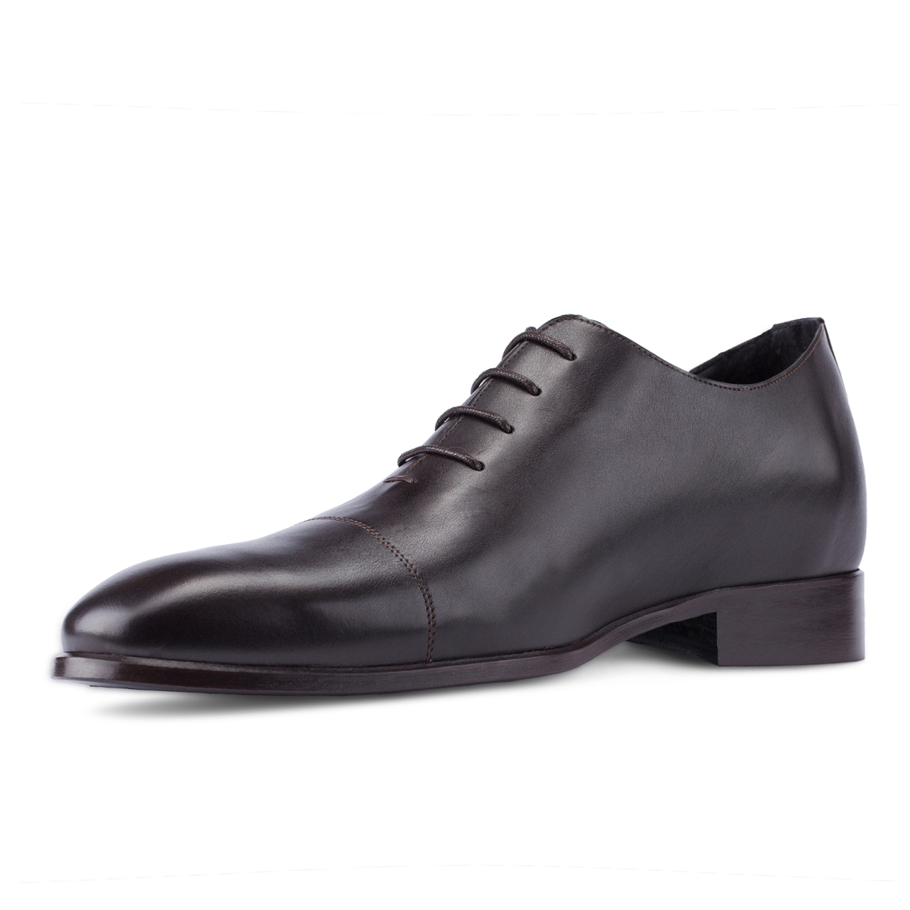Oxford - Classiques chaussures rehaussantes en Cuir Pleine Fleur de 6 cm à 8 cm en plus